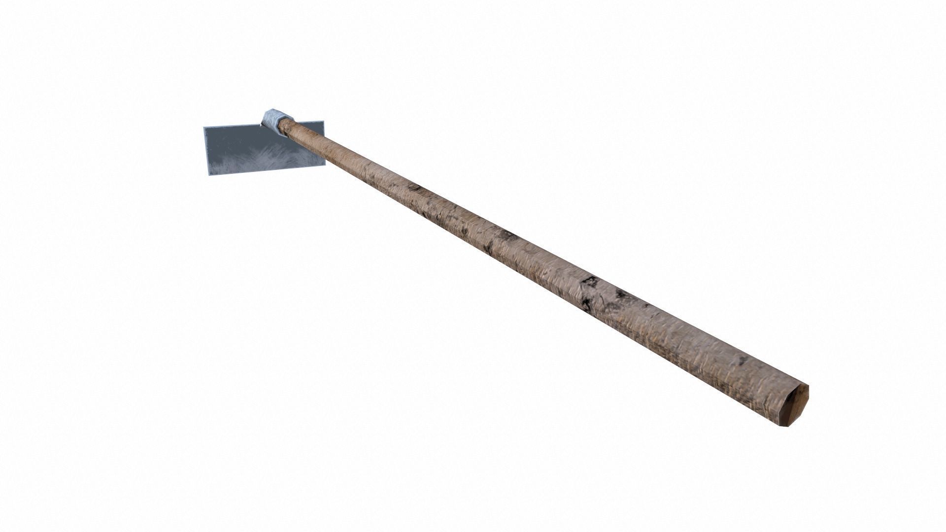 Hoe 3D Model Low-poly 3D model_2