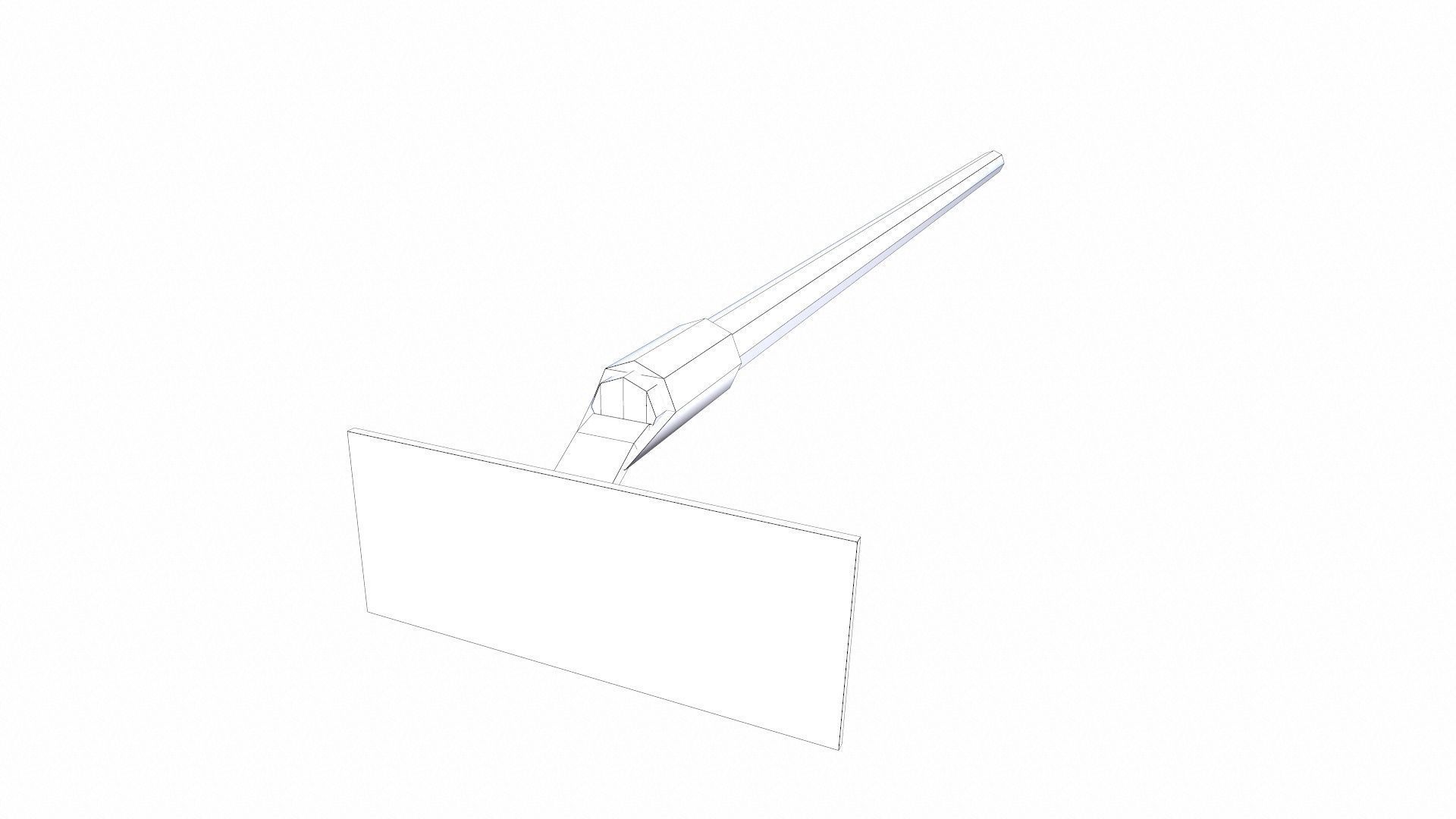 Hoe 3D Model Low-poly 3D model_7