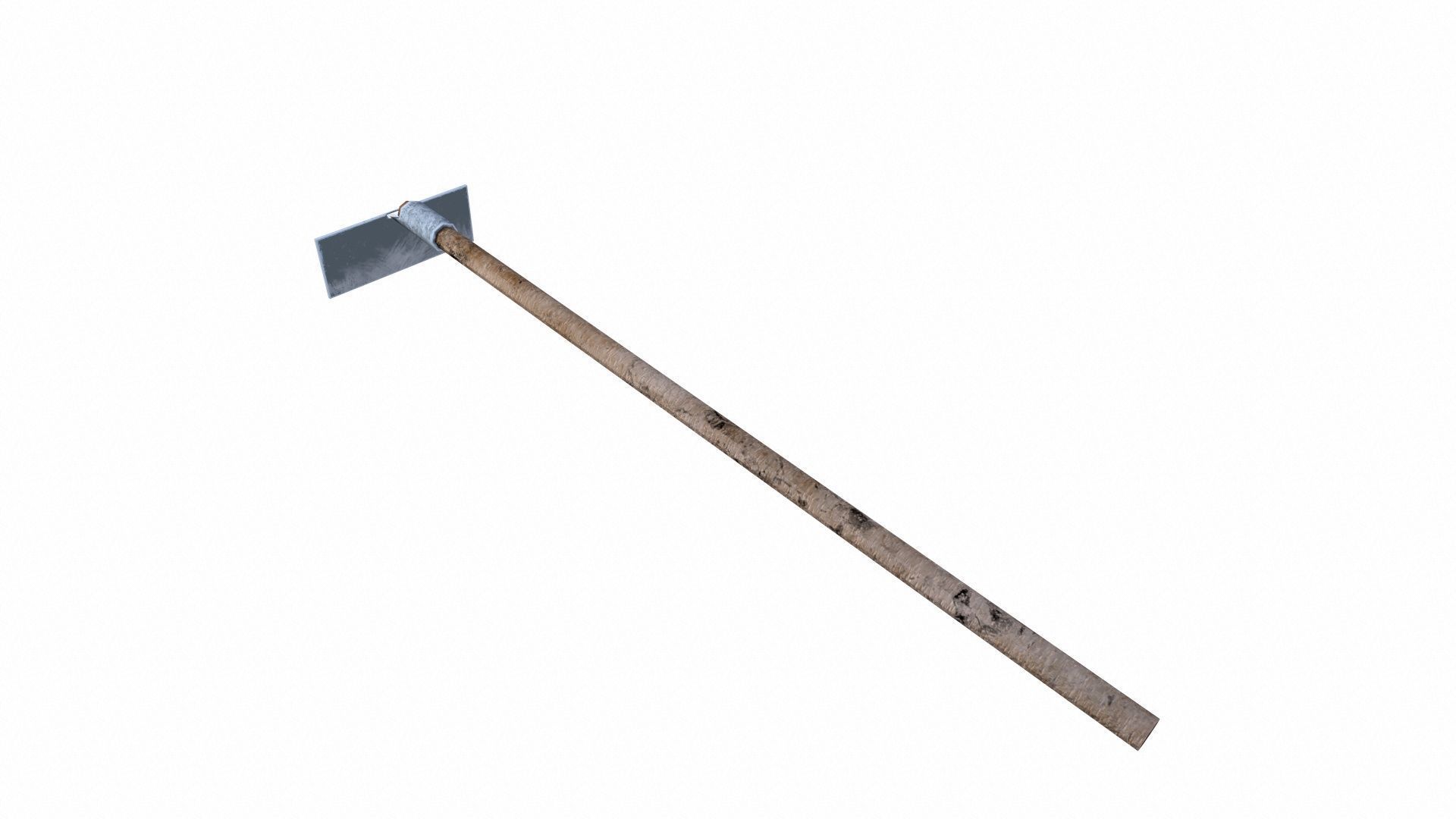 Hoe 3D Model Low-poly 3D model_3