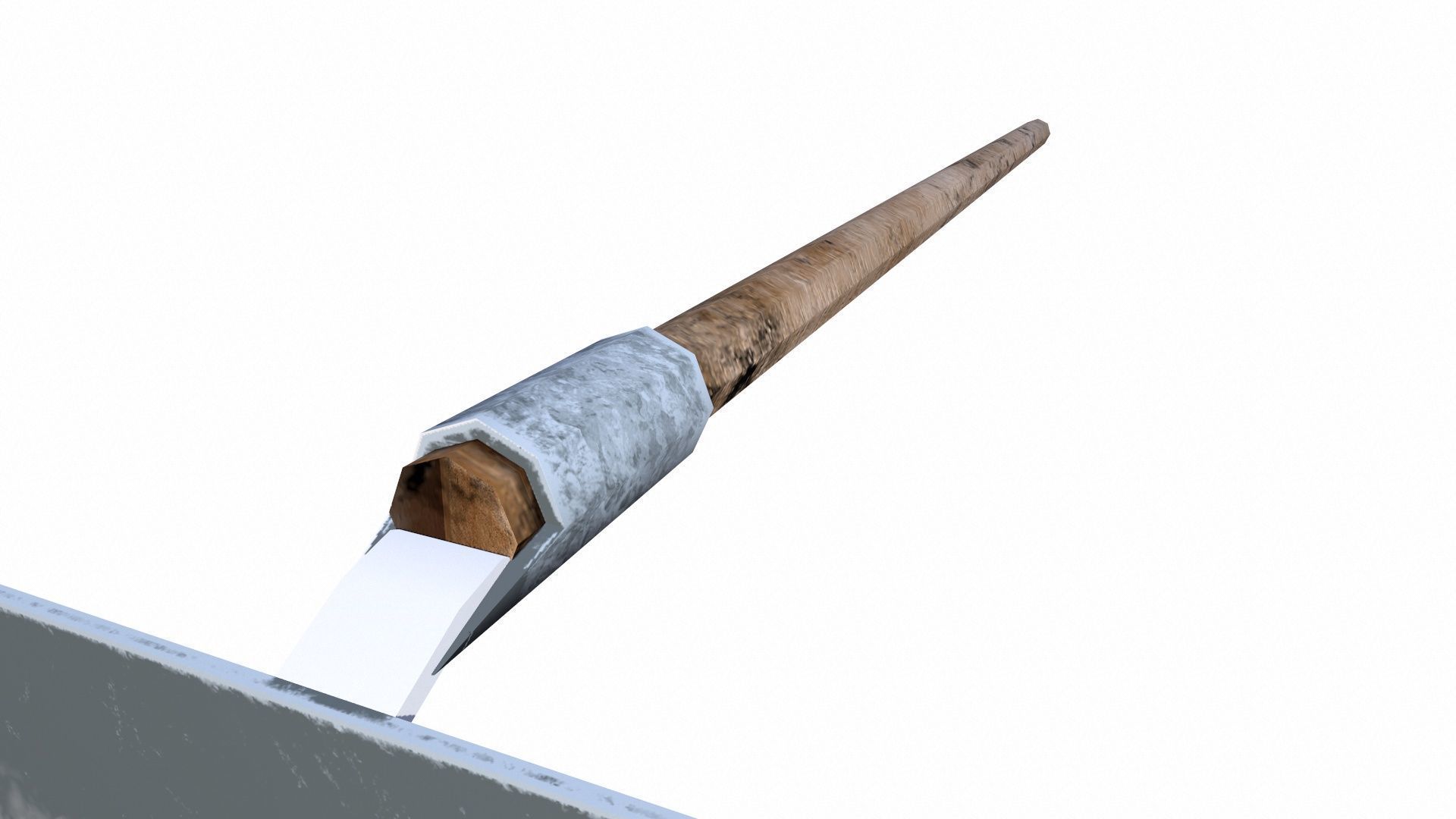 Hoe 3D Model Low-poly 3D model_6