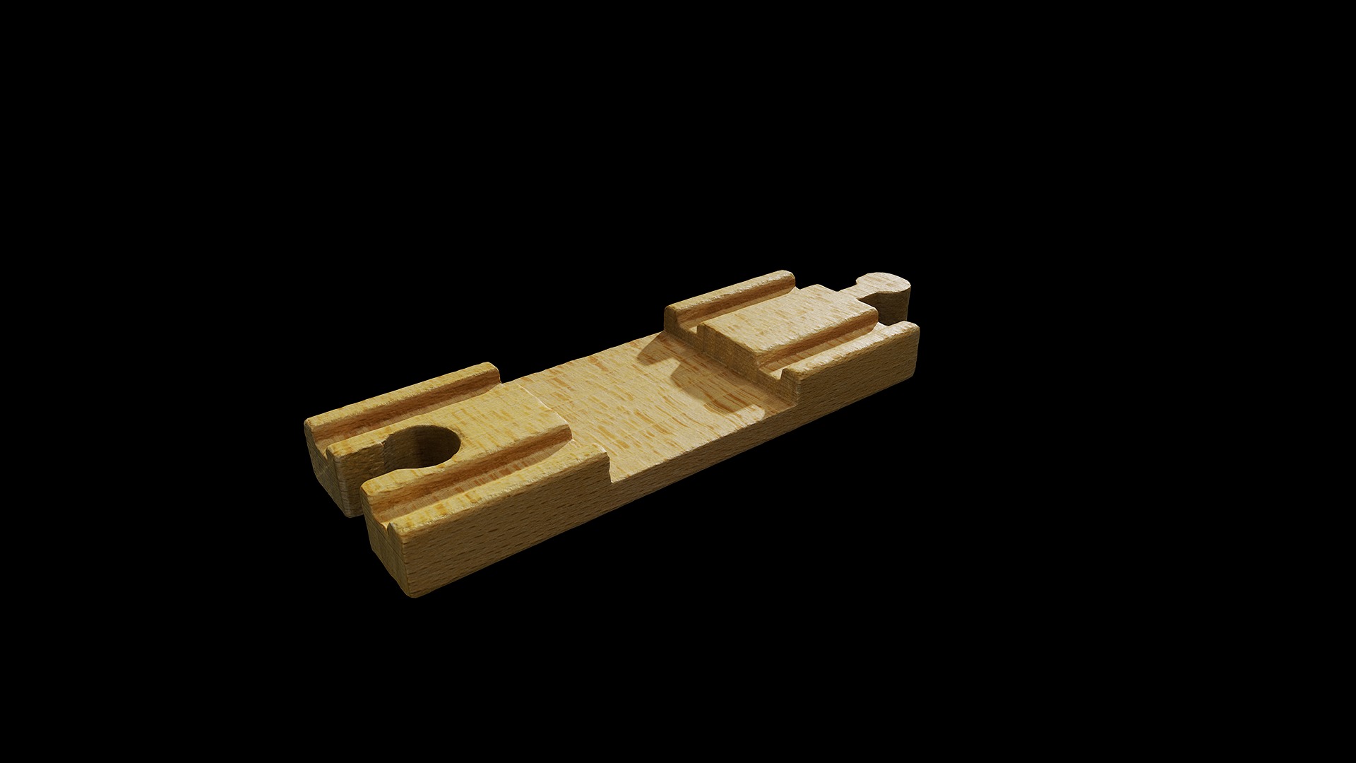 Anydrafts Wooden toys track 01 Low-poly 3D model_1