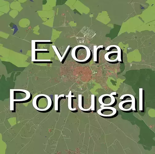 Evora Portugal - city and urban 3D model