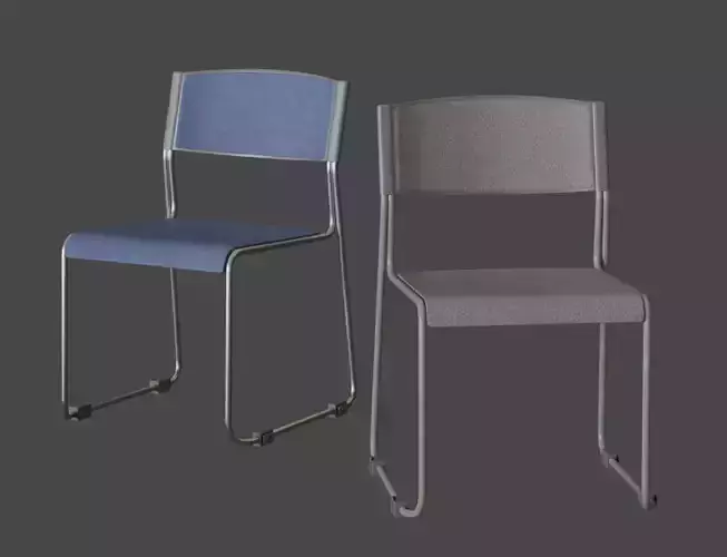 Low-Poly Stackable Conference Chair