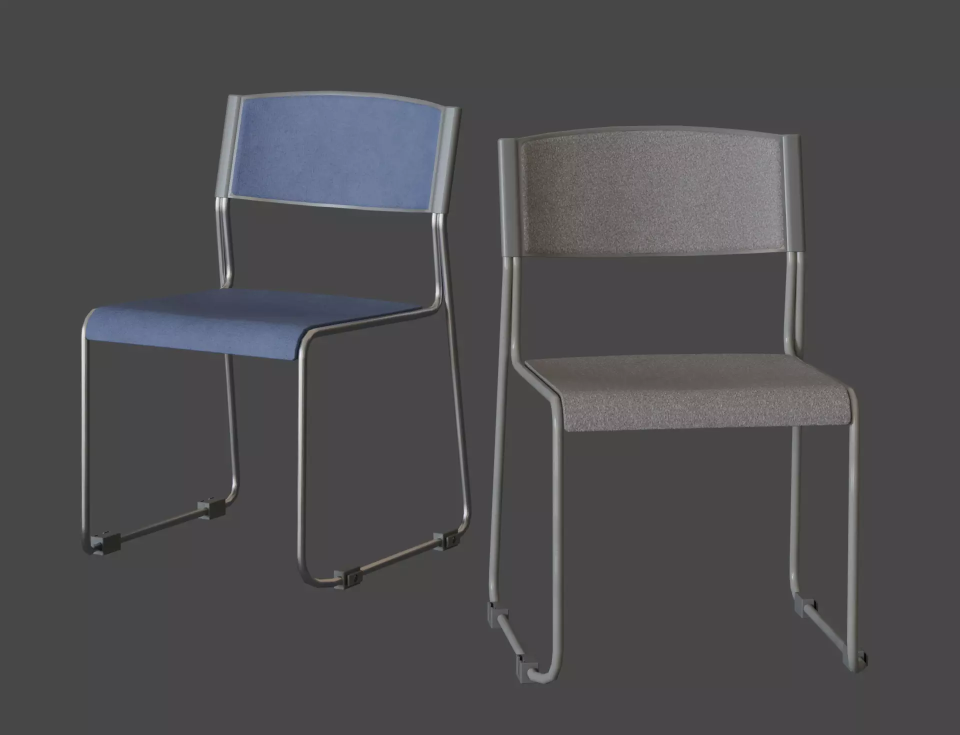 Low-Poly Stackable Conference Chair Low-poly 3D model