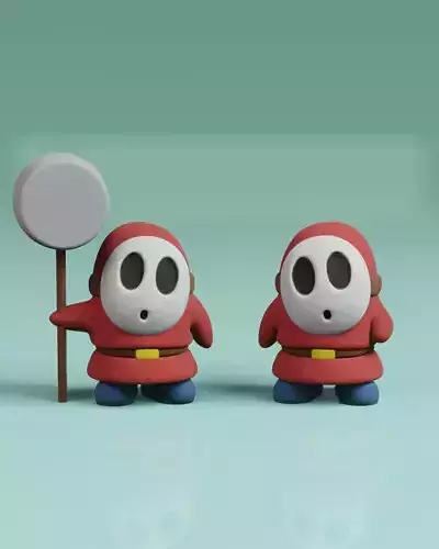 Shy Guy 3D print model