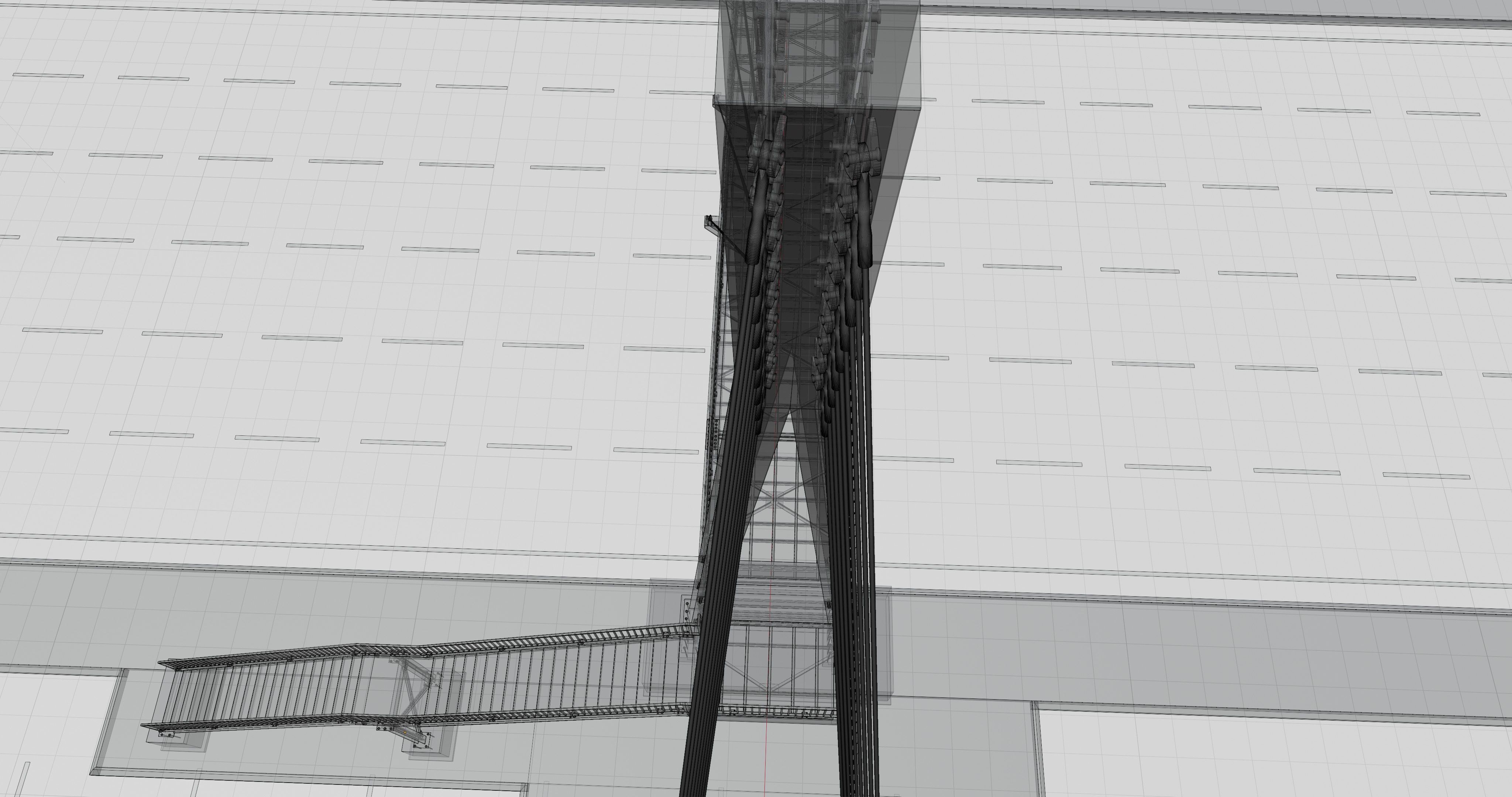 Rope Tension Pedestrian Overpass Type-1 3D model_43