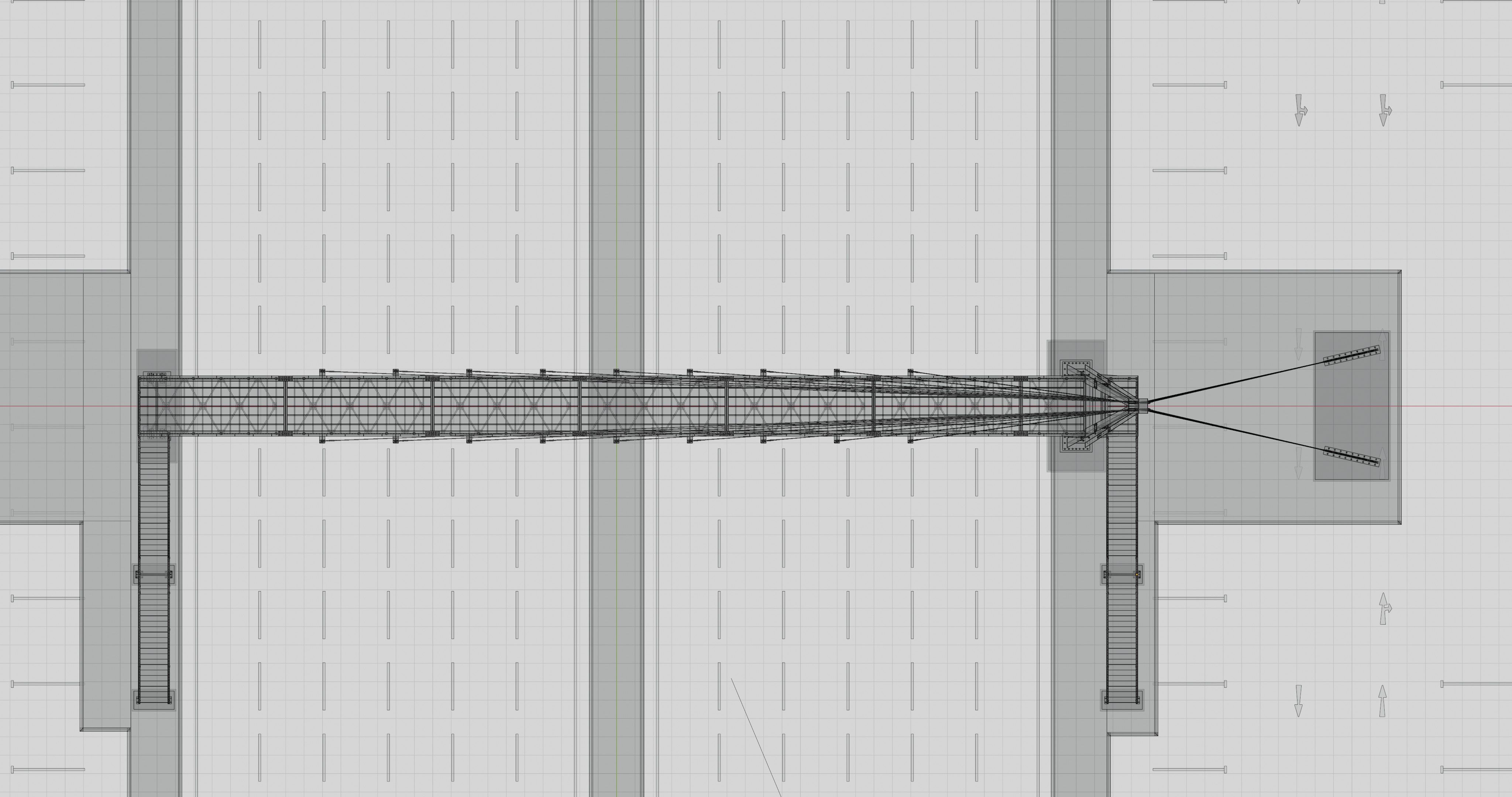 Rope Tension Pedestrian Overpass Type-1 3D model_42