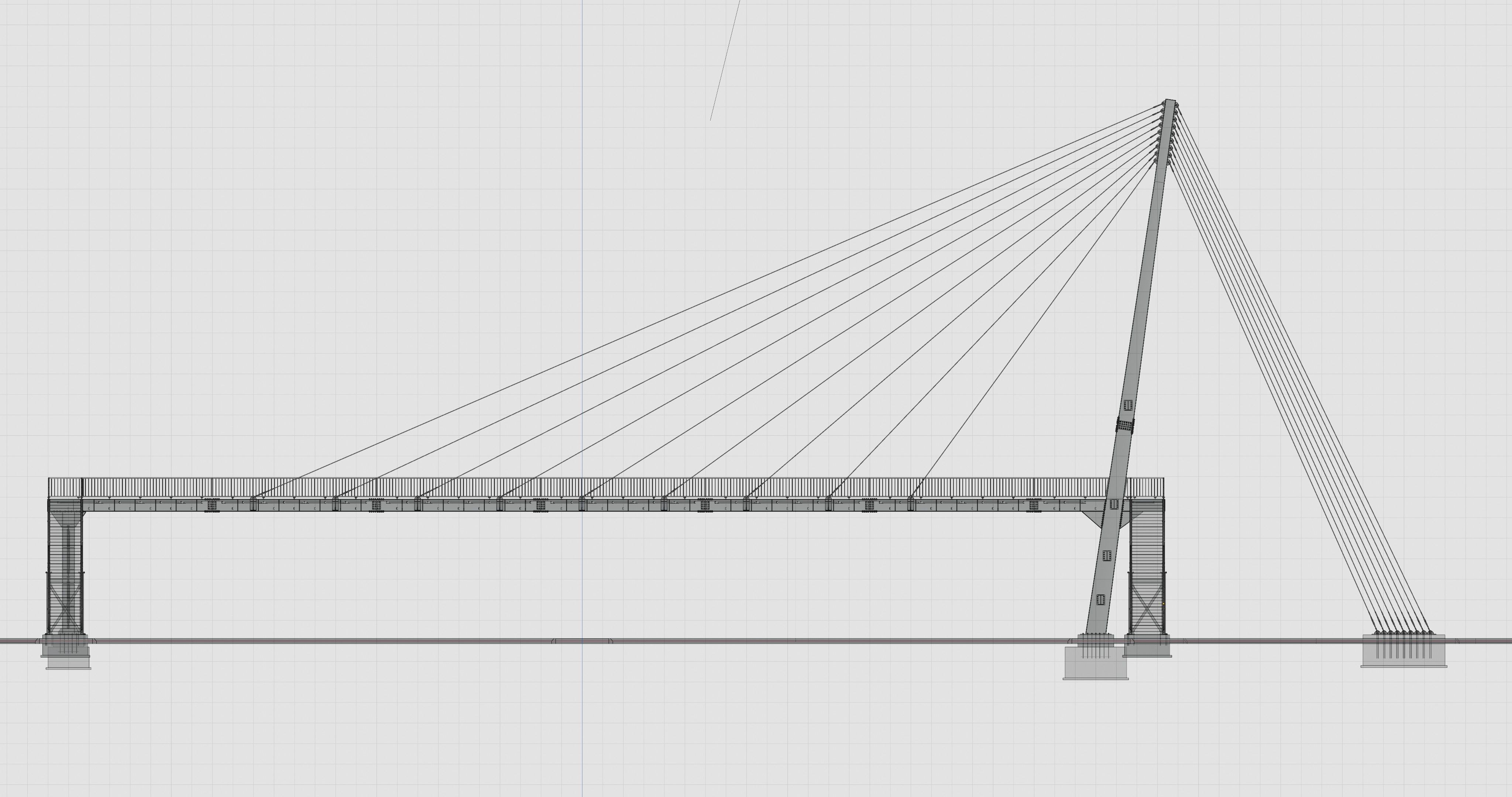 Rope Tension Pedestrian Overpass Type-1 3D model_41