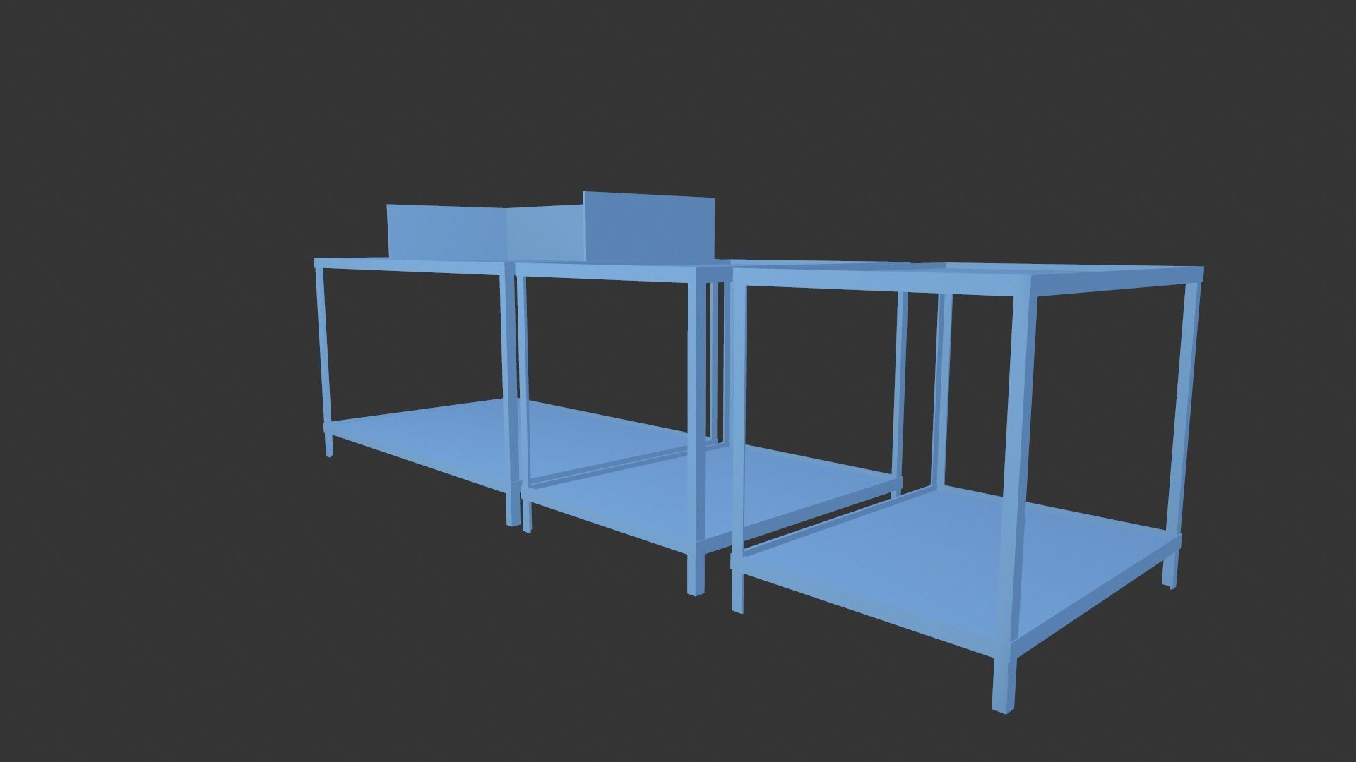 Industrial Table Low-poly 3D model_3