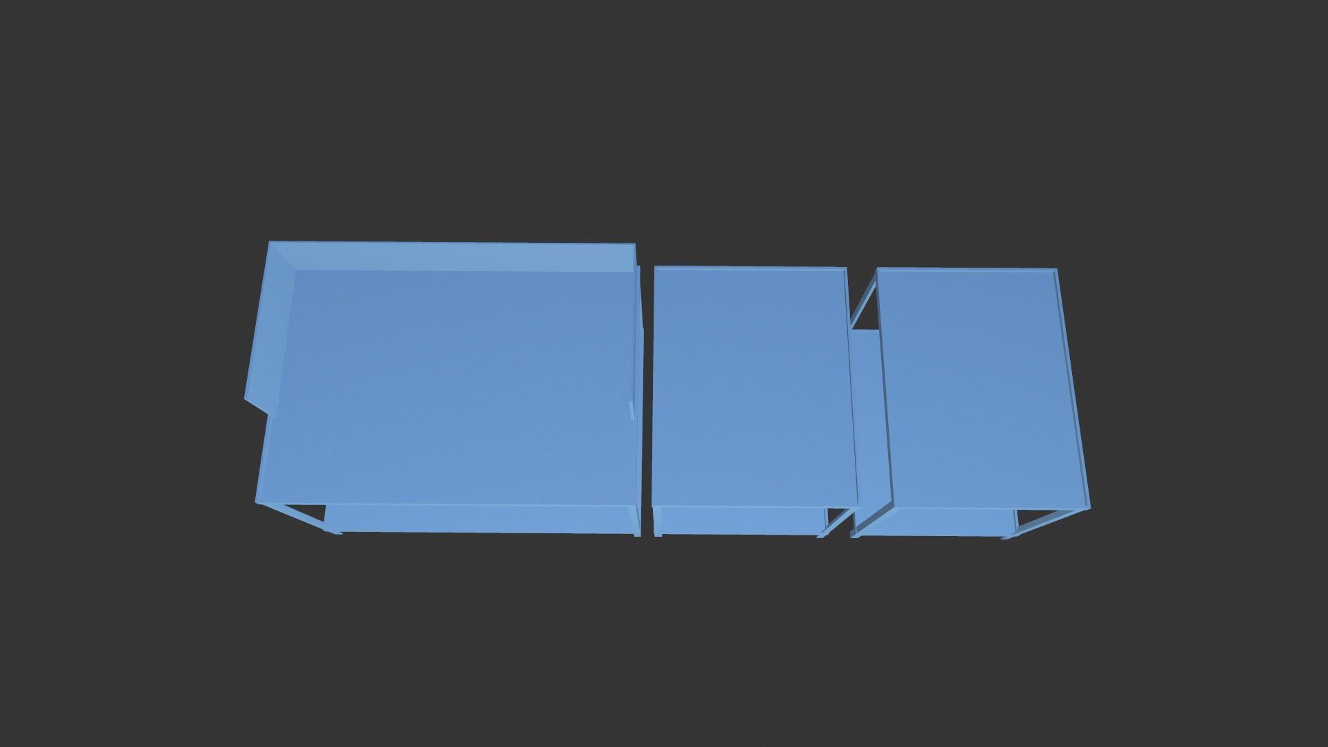 Industrial Table Low-poly 3D model_4