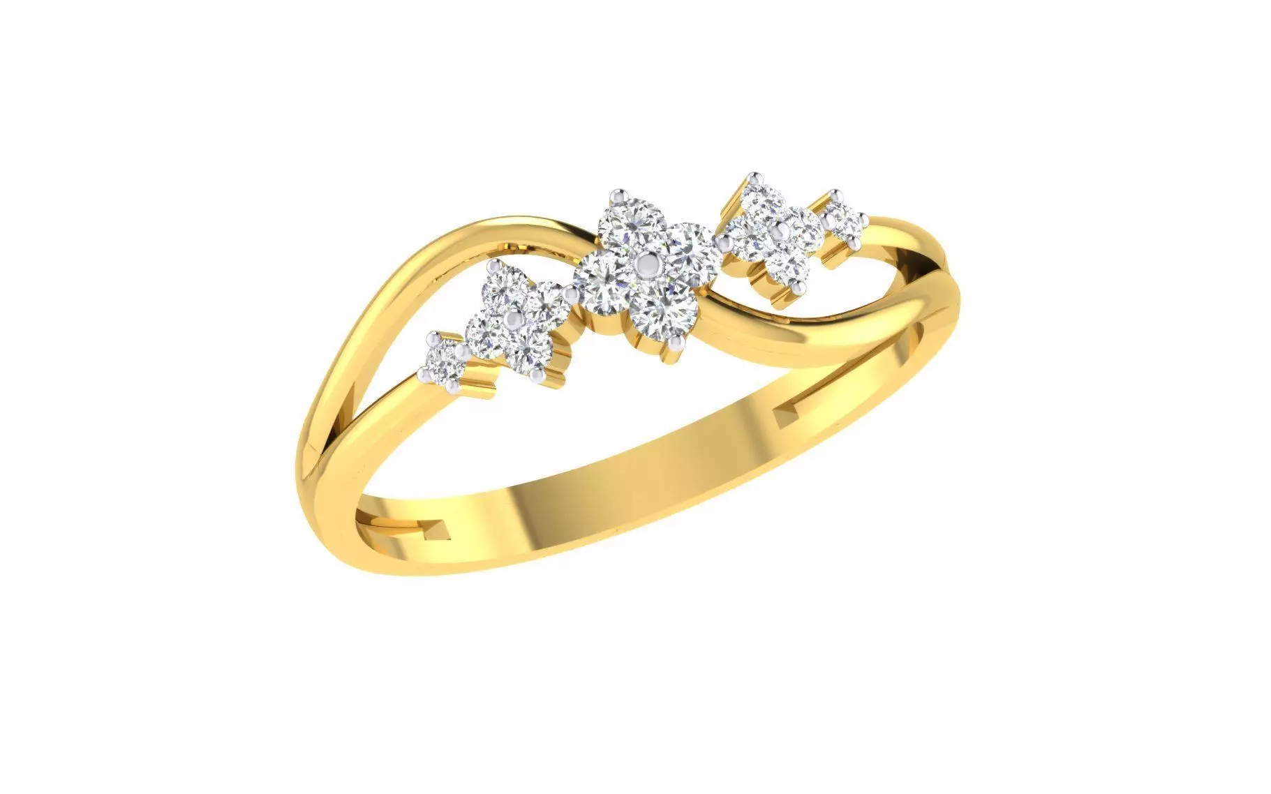 Women Ring  Render 3dm STL OBJ FBX Details 3D print model_0
