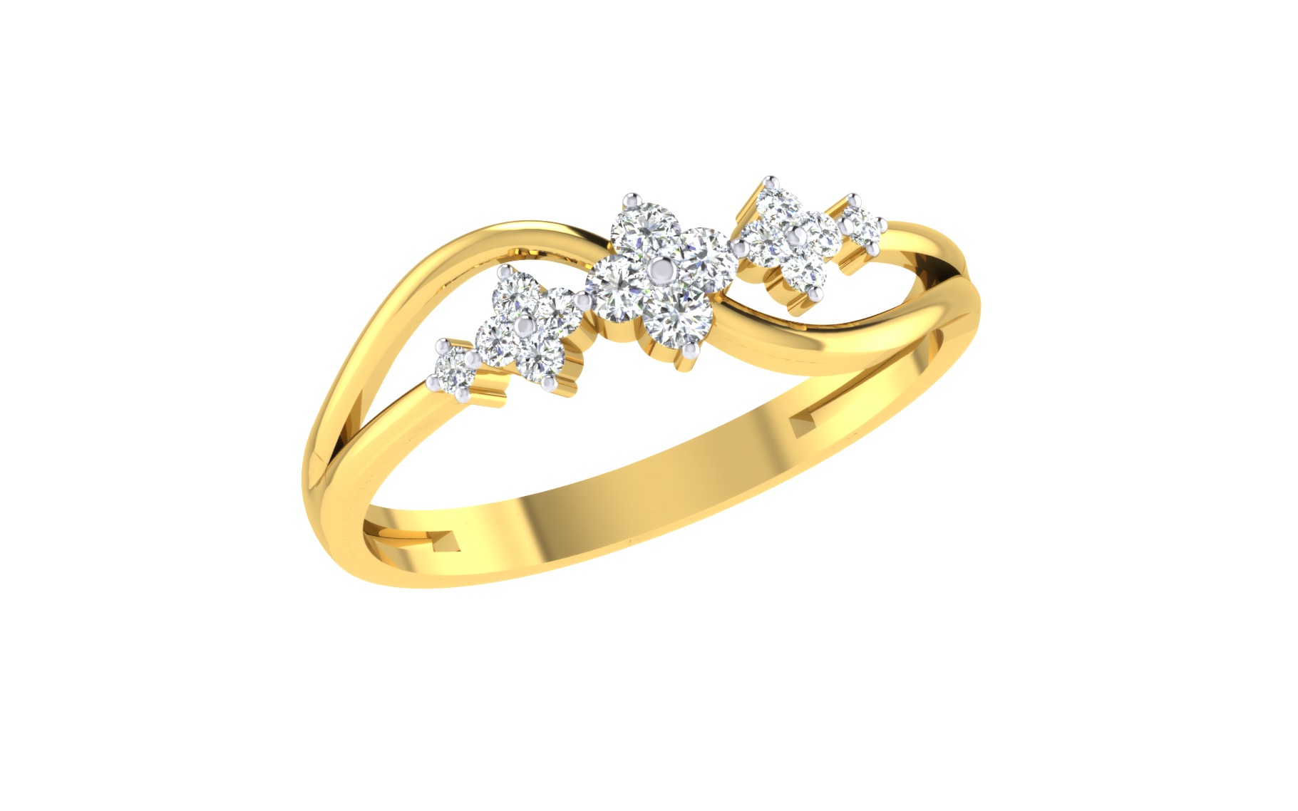 Women Ring  Render 3dm STL OBJ FBX Details 3D print model_2