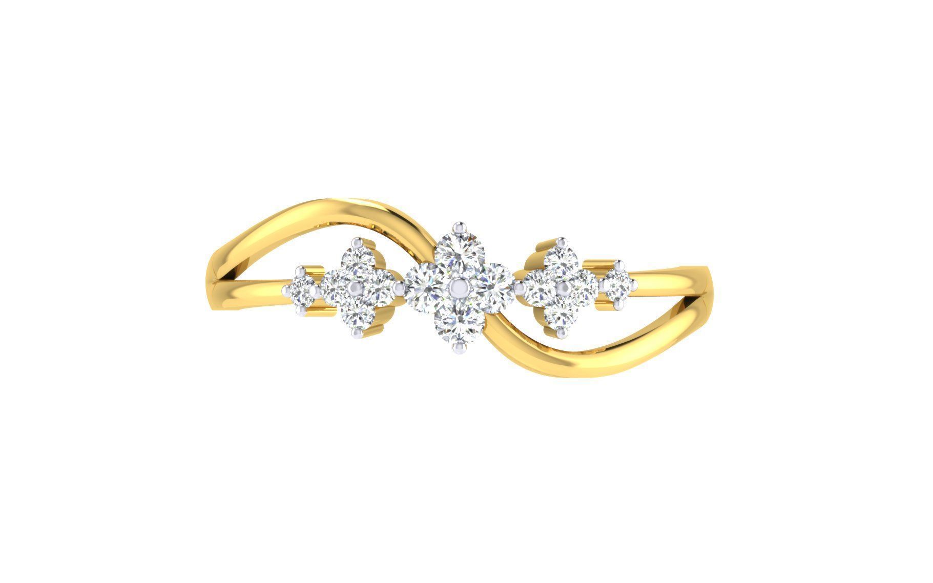 Women Ring  Render 3dm STL OBJ FBX Details 3D print model_1