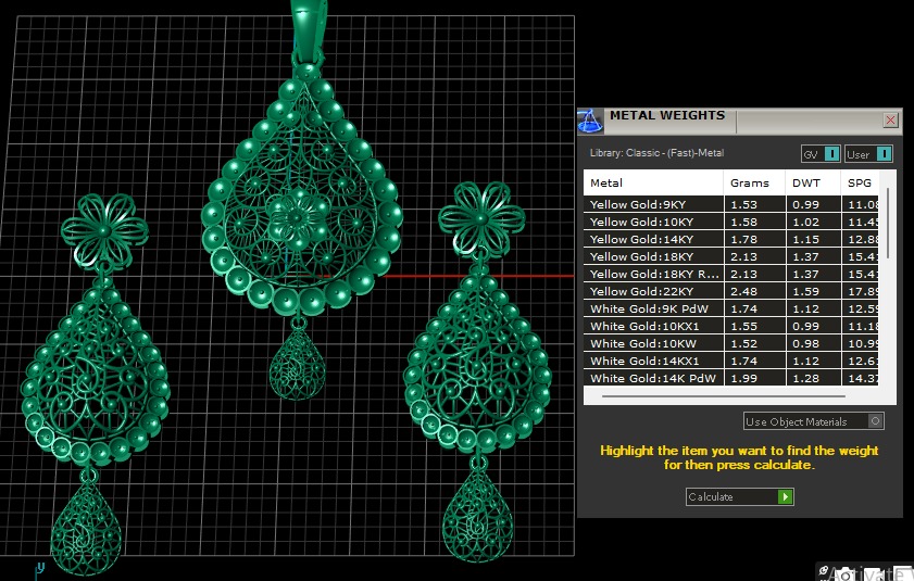 INDIAN STYLE GOLD LOCKET SET 3D PRINTABLE MODEL 3D print model_2