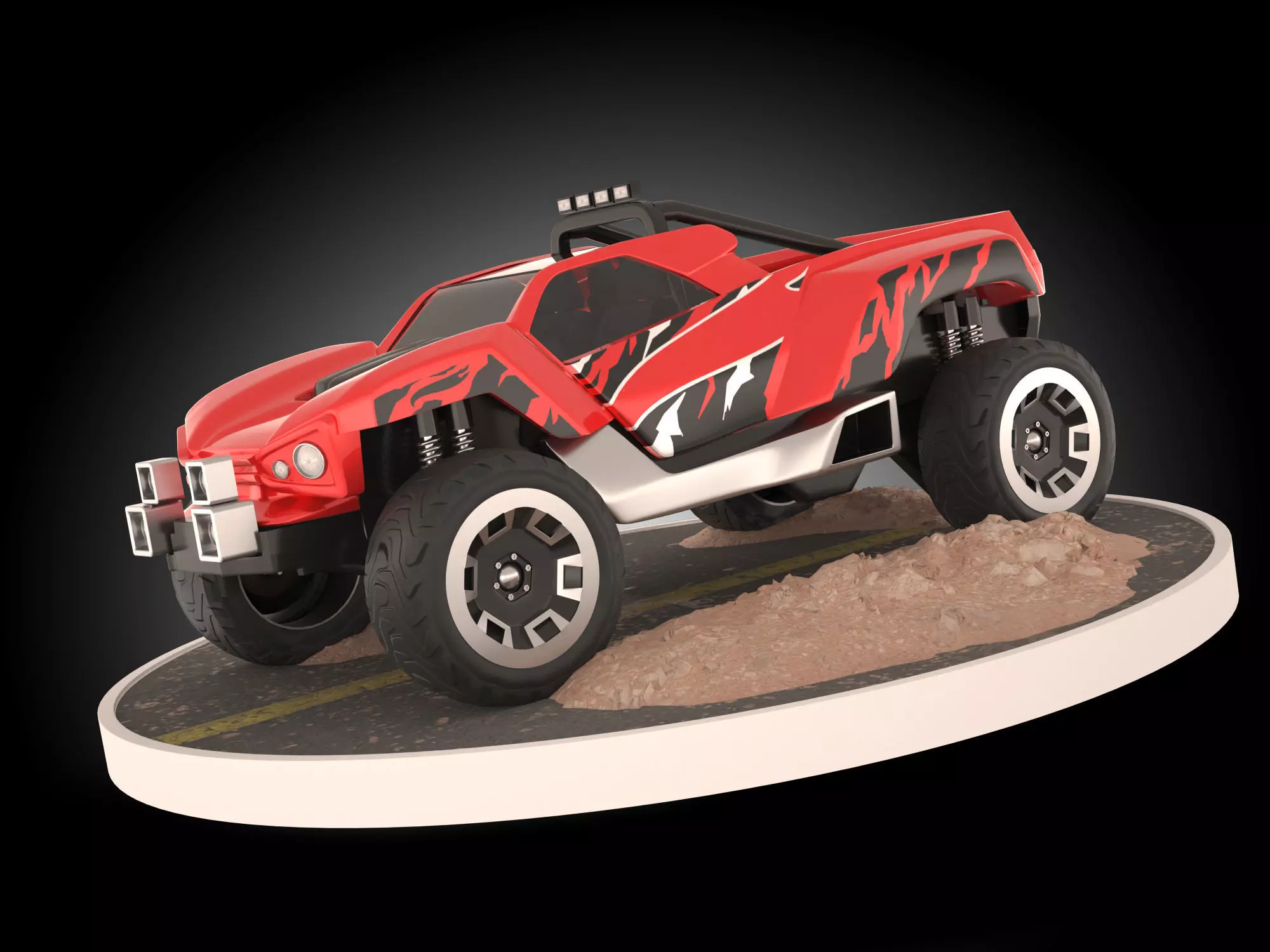 Dawgzilla Hot Wheels Pickup Truck Low-poly 3D model