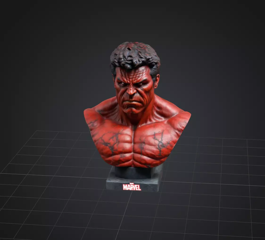 Hulk Statue 3D Model Features 3D print model