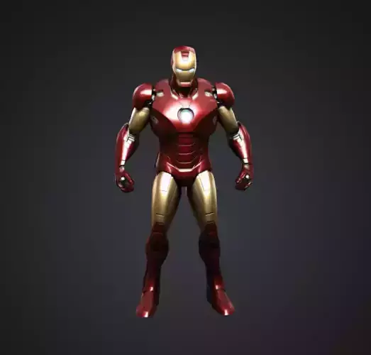 Iron Man 3D Model Features Low-poly 3D model
