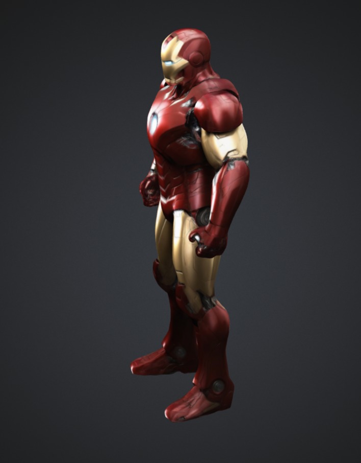 Iron Man 3D Model Features Low-poly 3D model_1