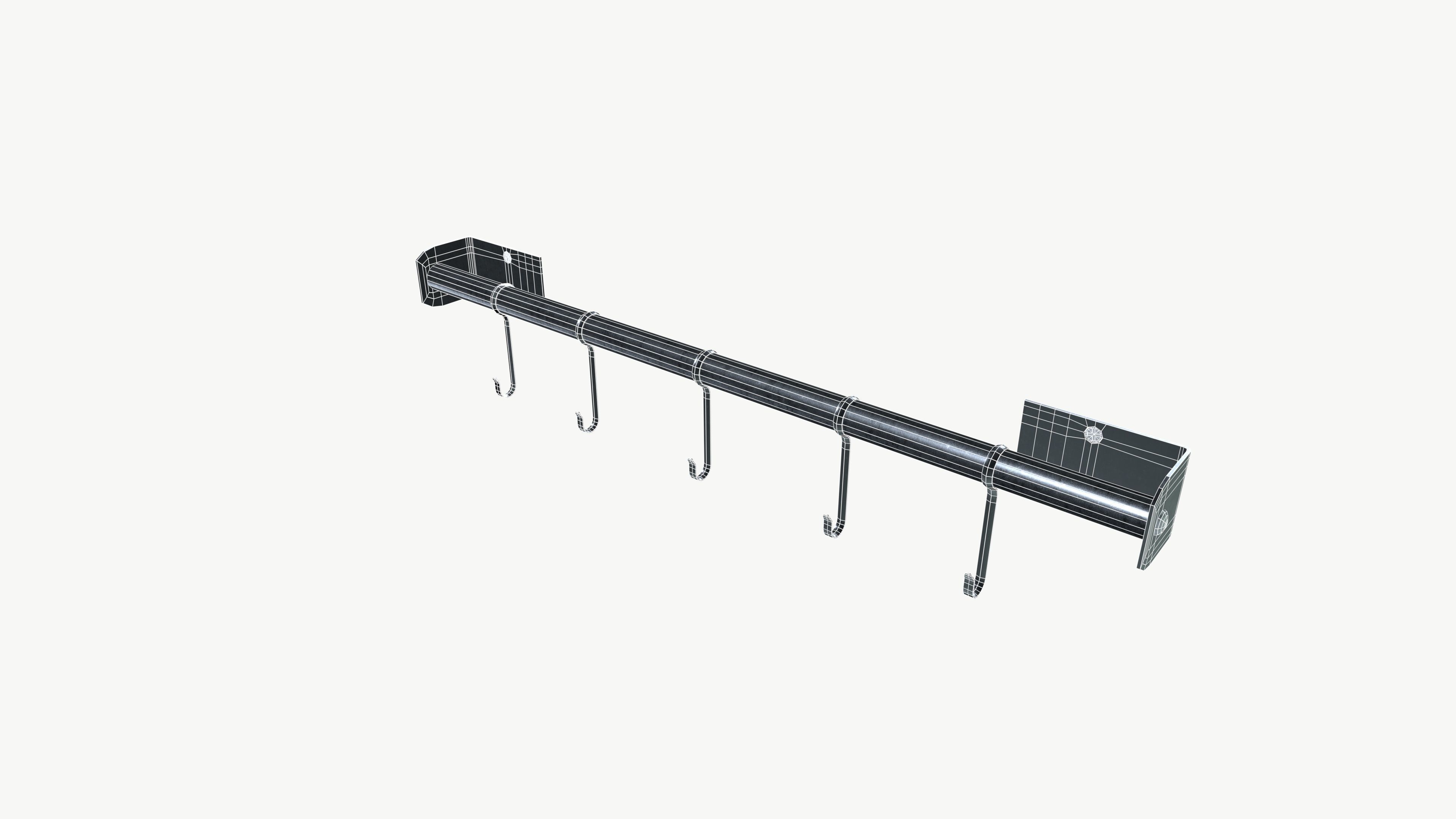 Kitchen rack Low-poly 3D model_6