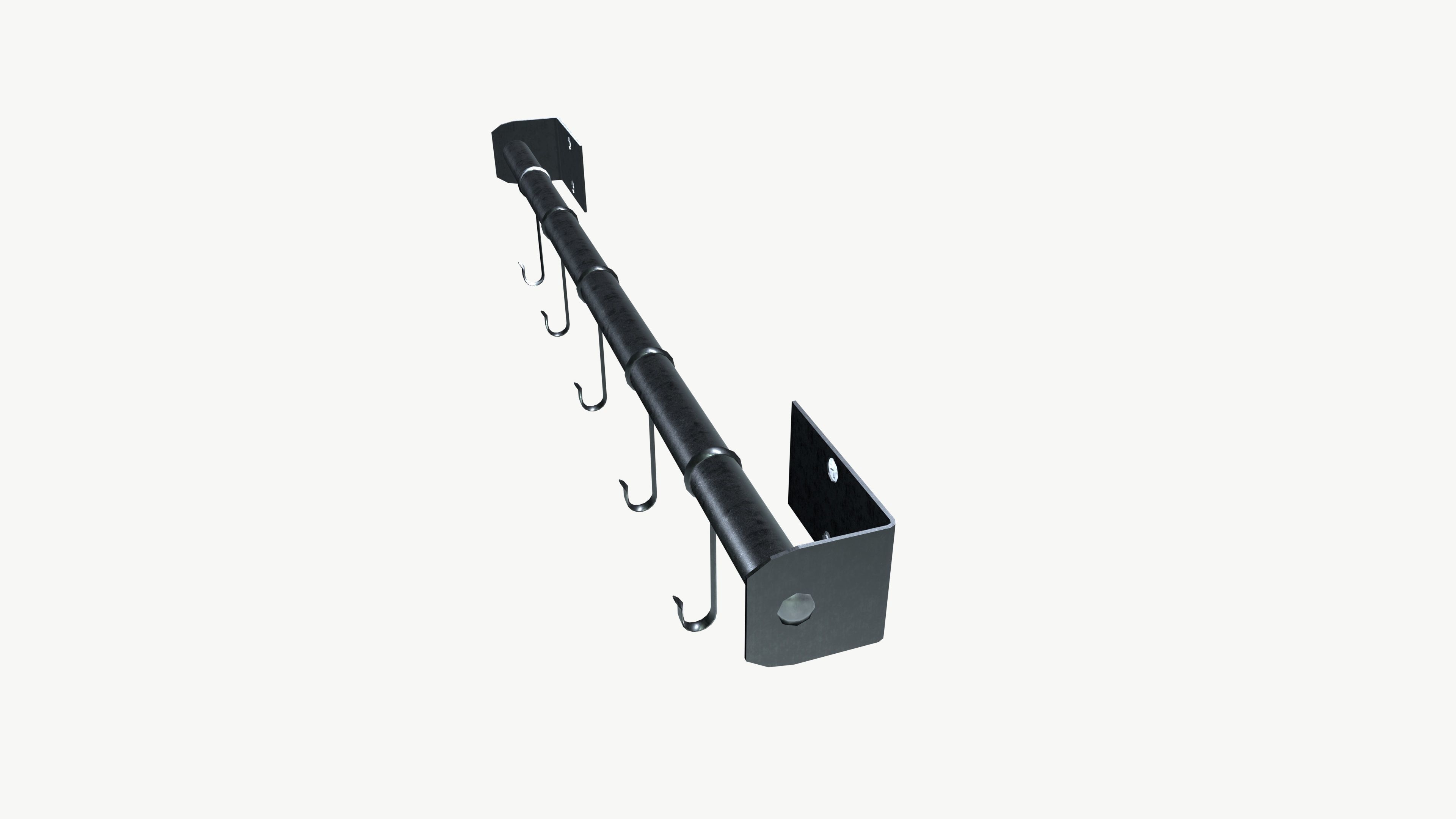 Kitchen rack Low-poly 3D model_3