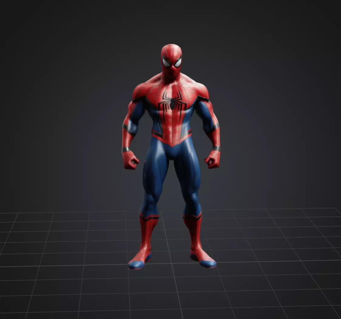 Spider-Man 3D Model Features Low-poly 3D model_0