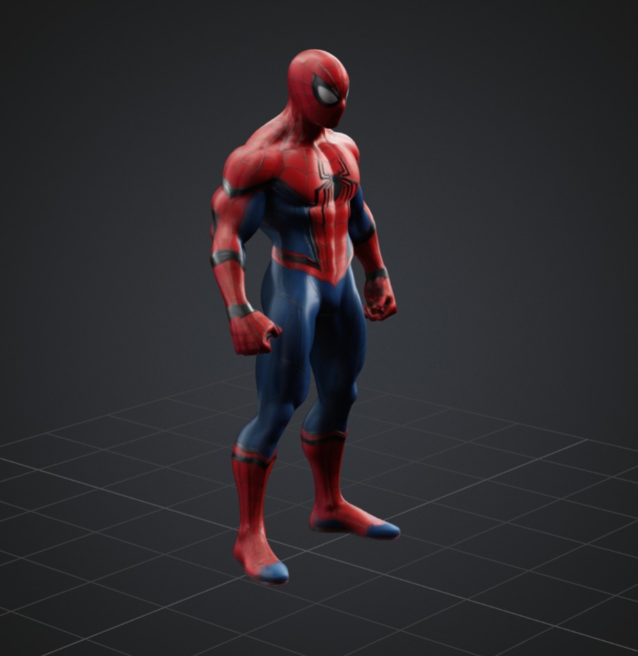 Spider-Man 3D Model Features Low-poly 3D model_3