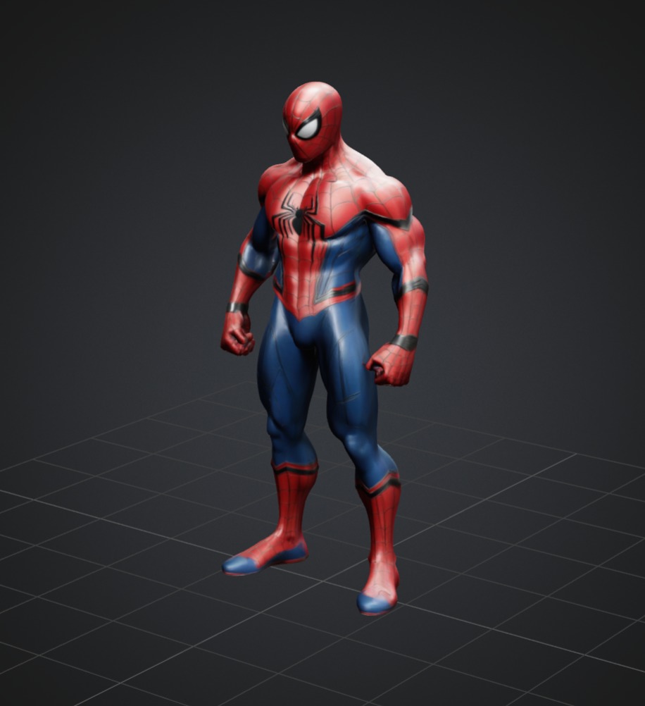 Spider-Man 3D Model Features Low-poly 3D model_1