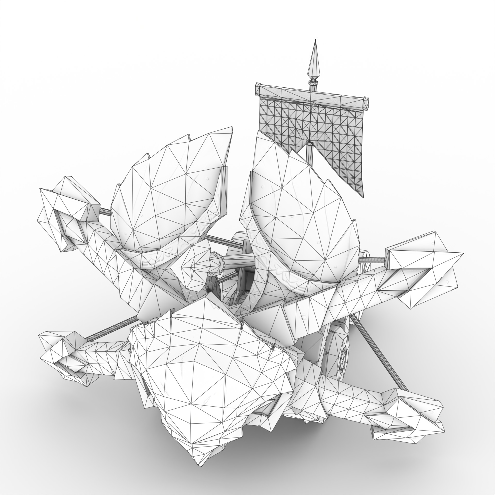 Imperial Hawk Rigged Animated Low-poly 3D model_10