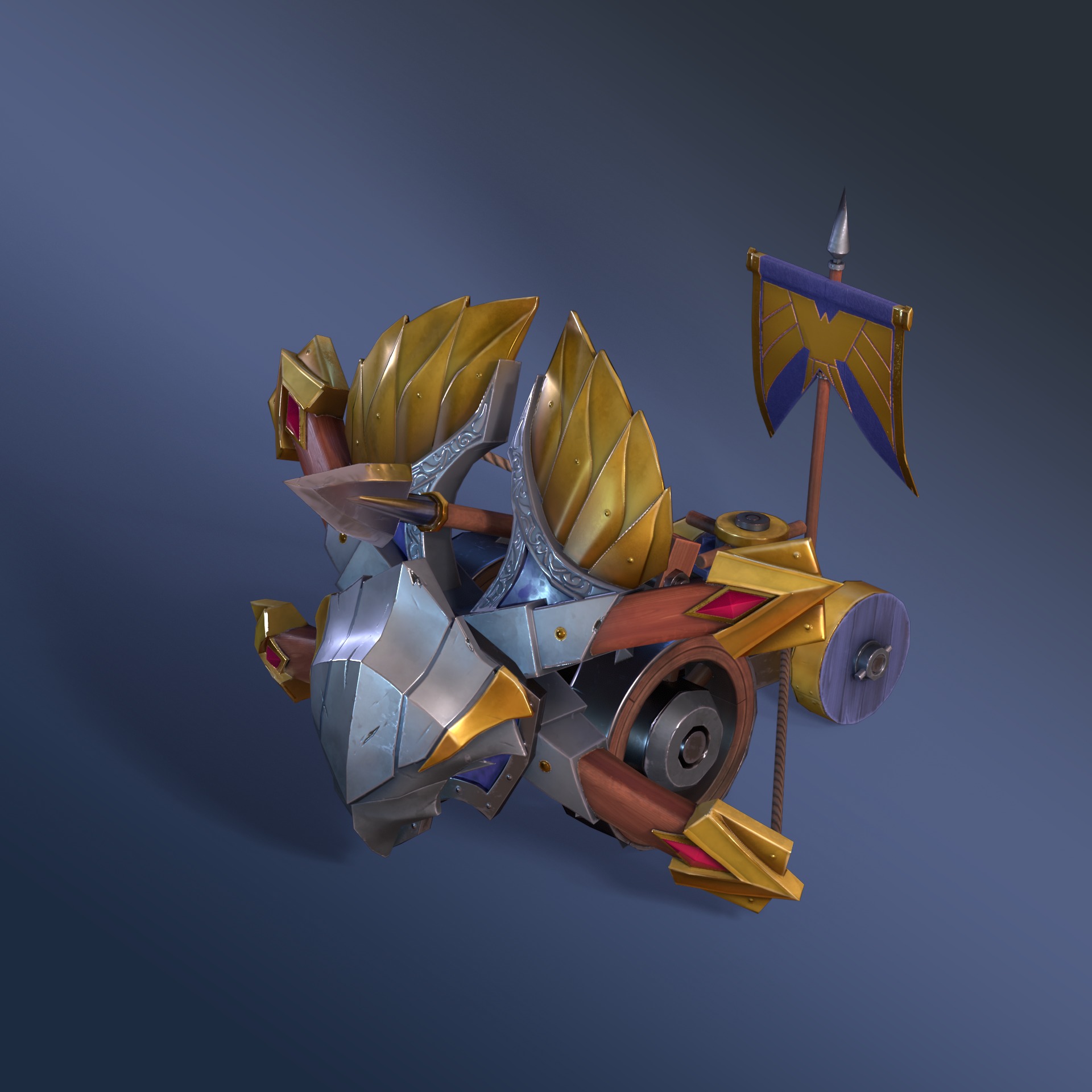 Imperial Hawk Rigged Animated Low-poly 3D model_8