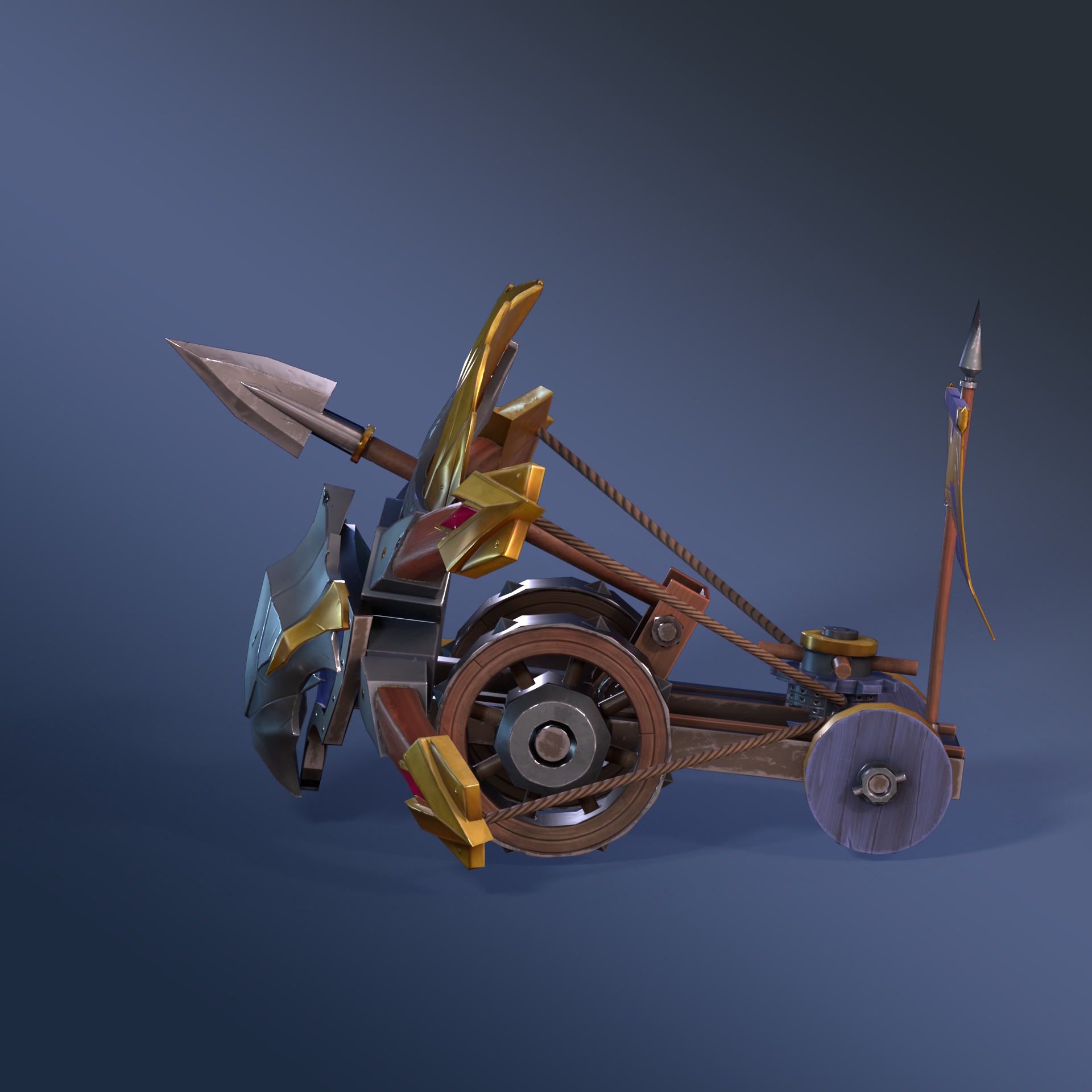 Imperial Hawk Rigged Animated Low-poly 3D model_7