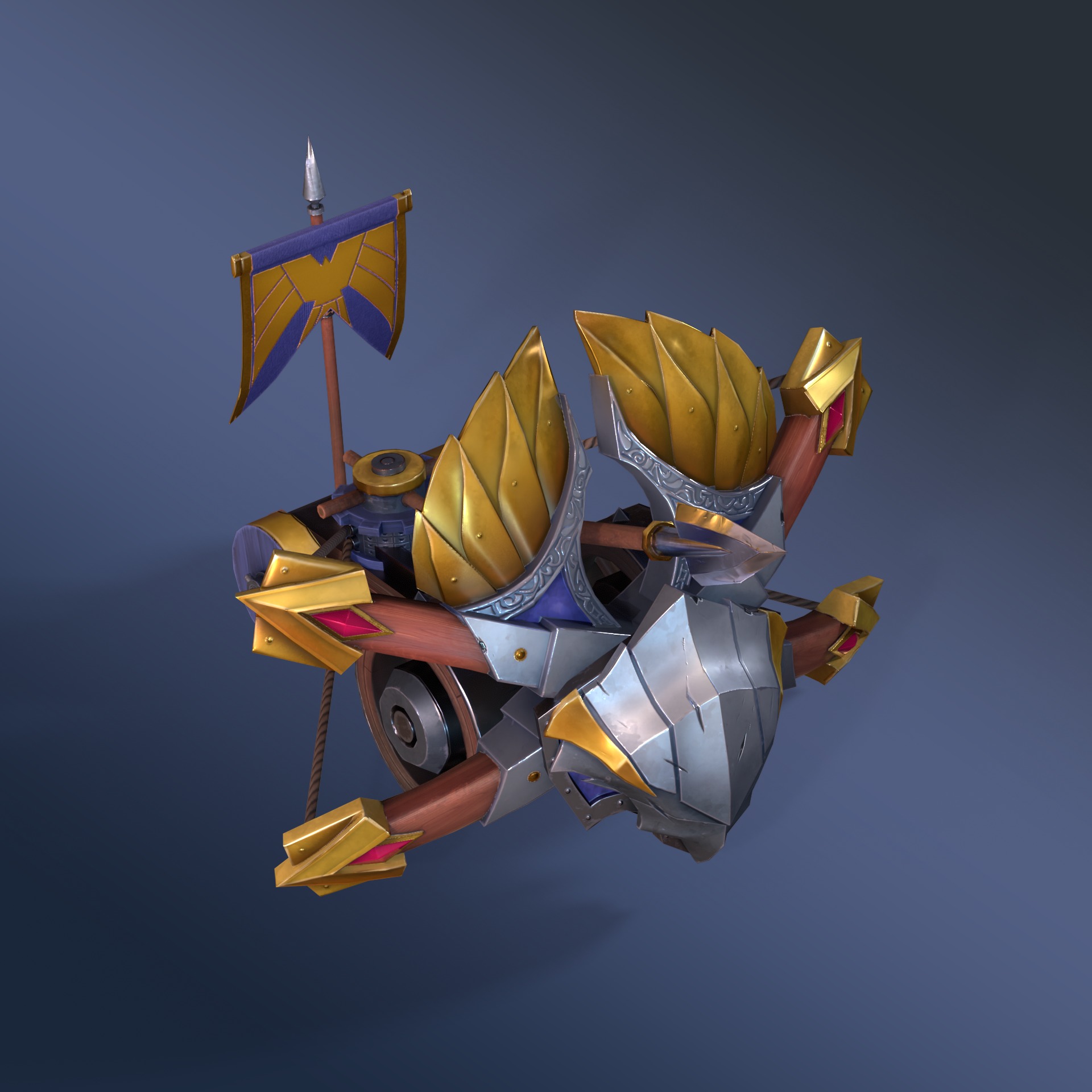 Imperial Hawk Rigged Animated Low-poly 3D model_9