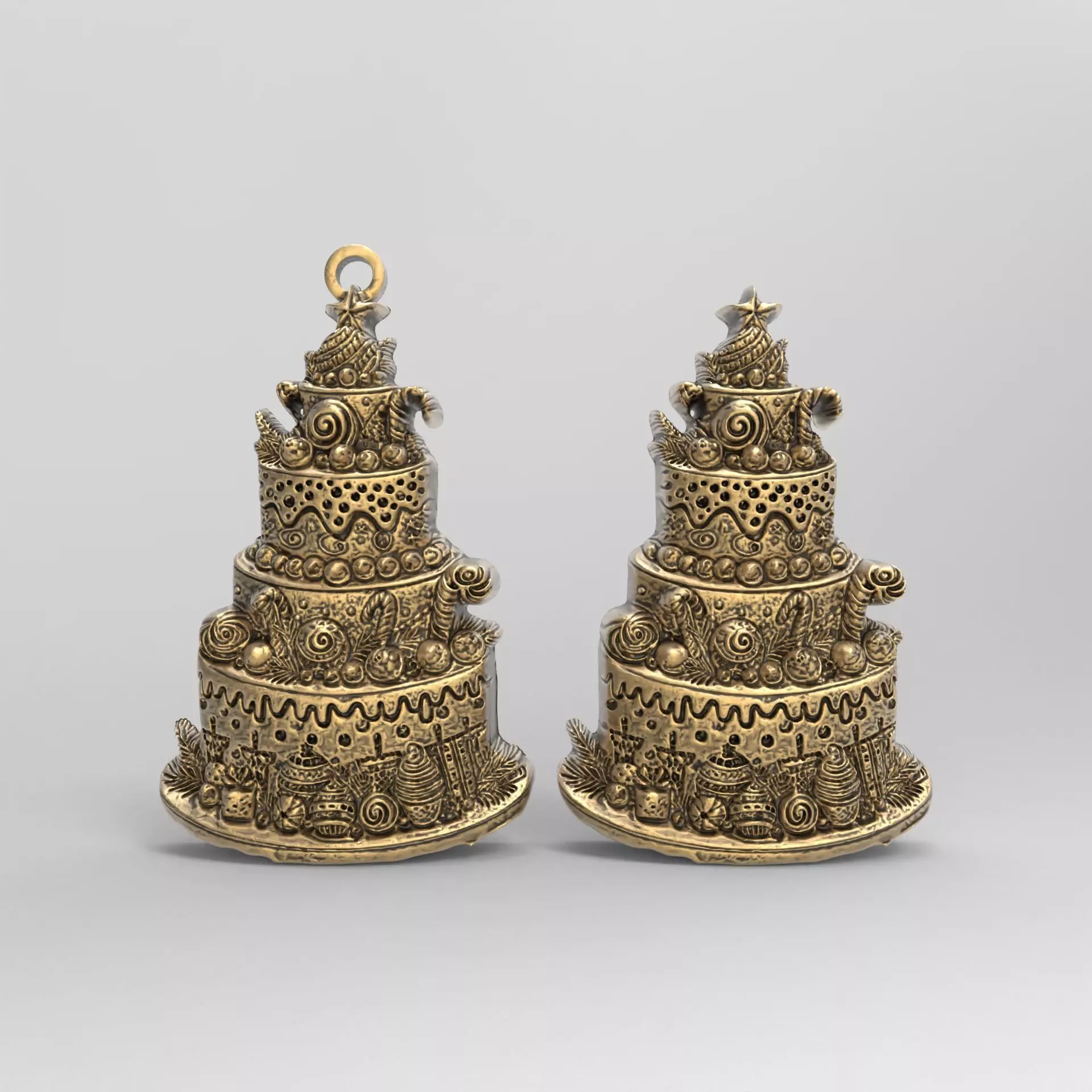 christmas tree cake decor  3D print model_0