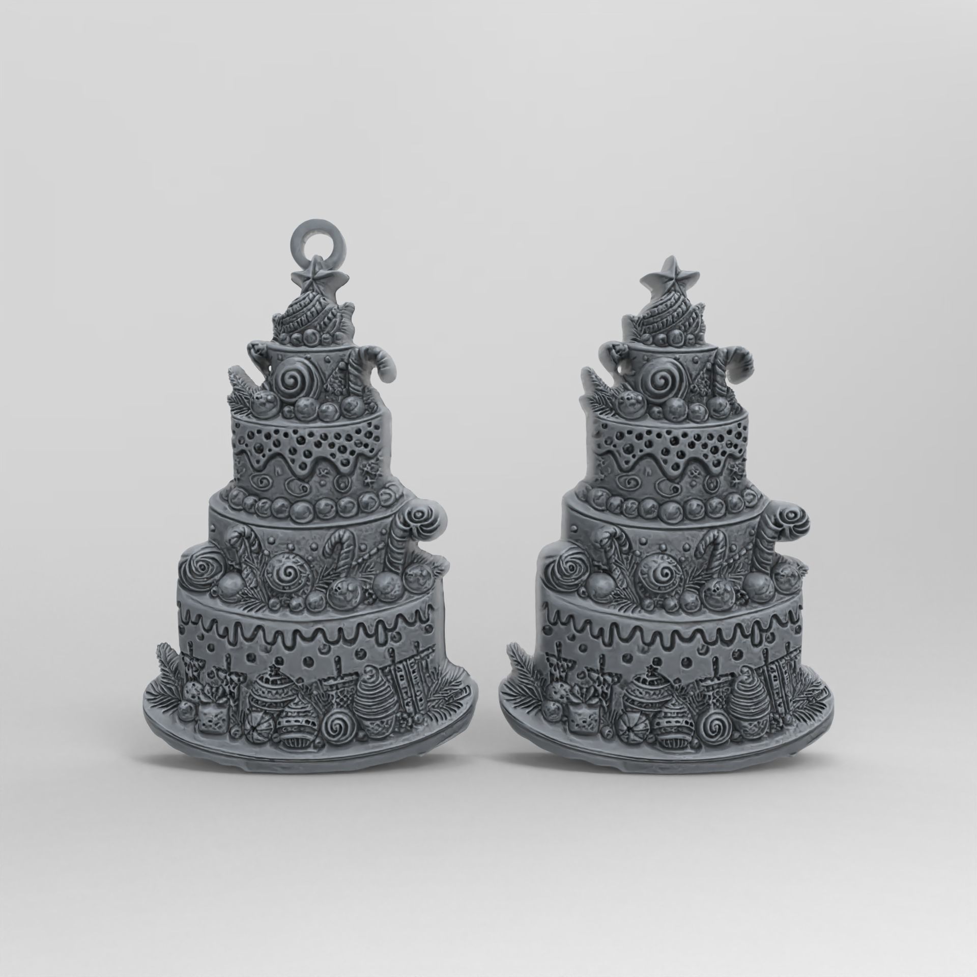 christmas tree cake decor  3D print model_1