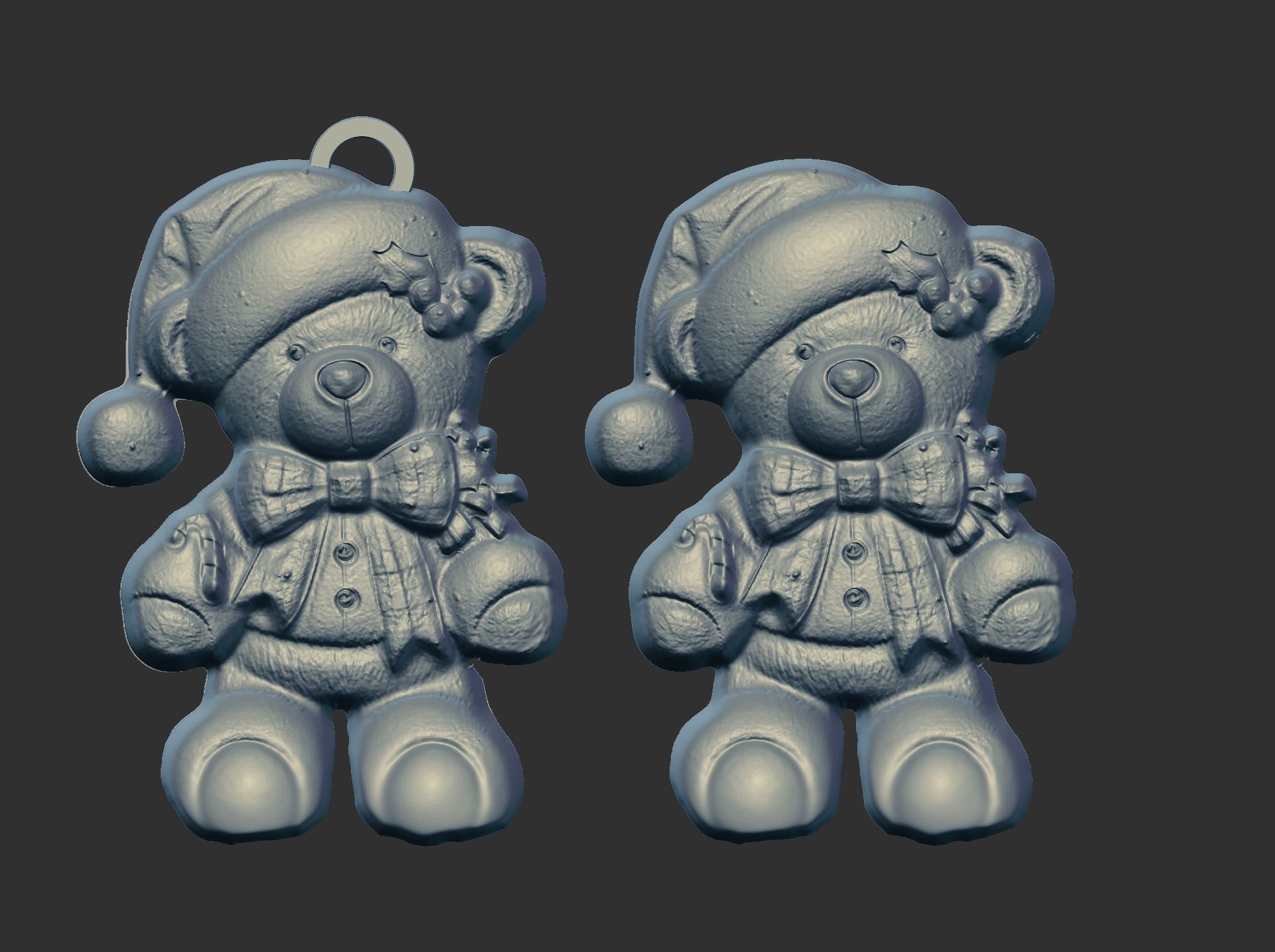 christmas tree teddy decor  3D print model_4