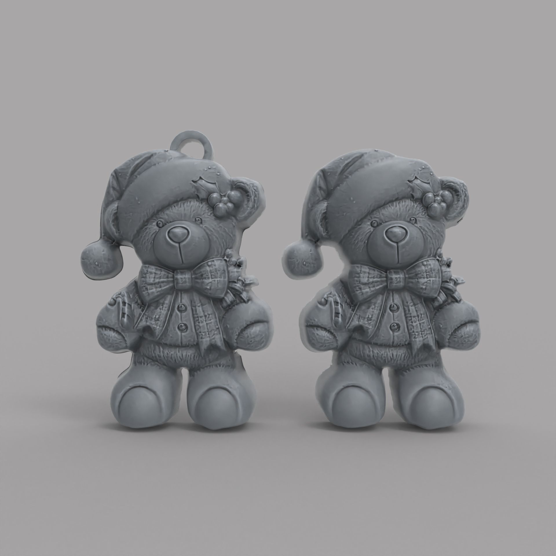 christmas tree teddy decor  3D print model_2