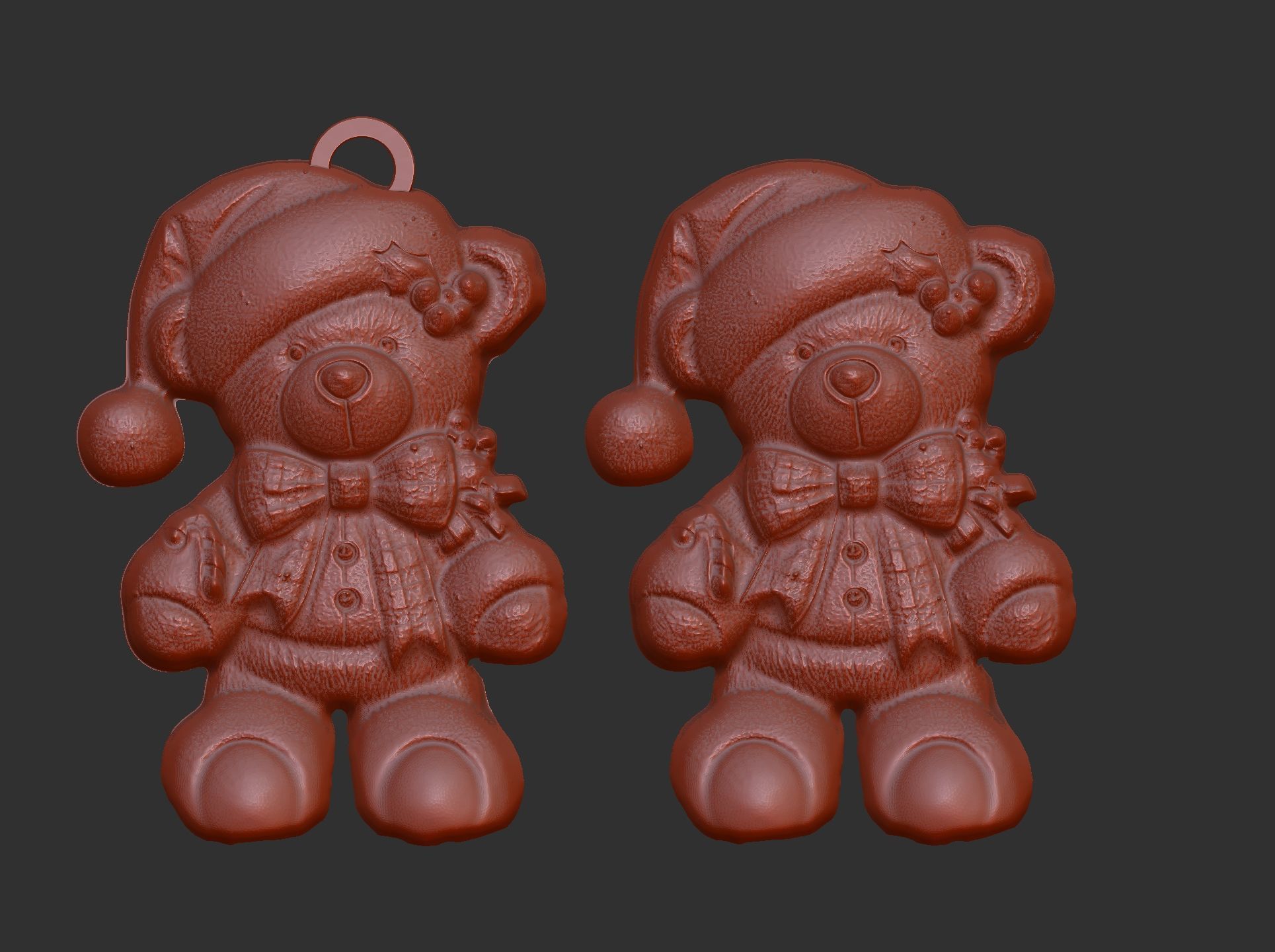 christmas tree teddy decor  3D print model_5