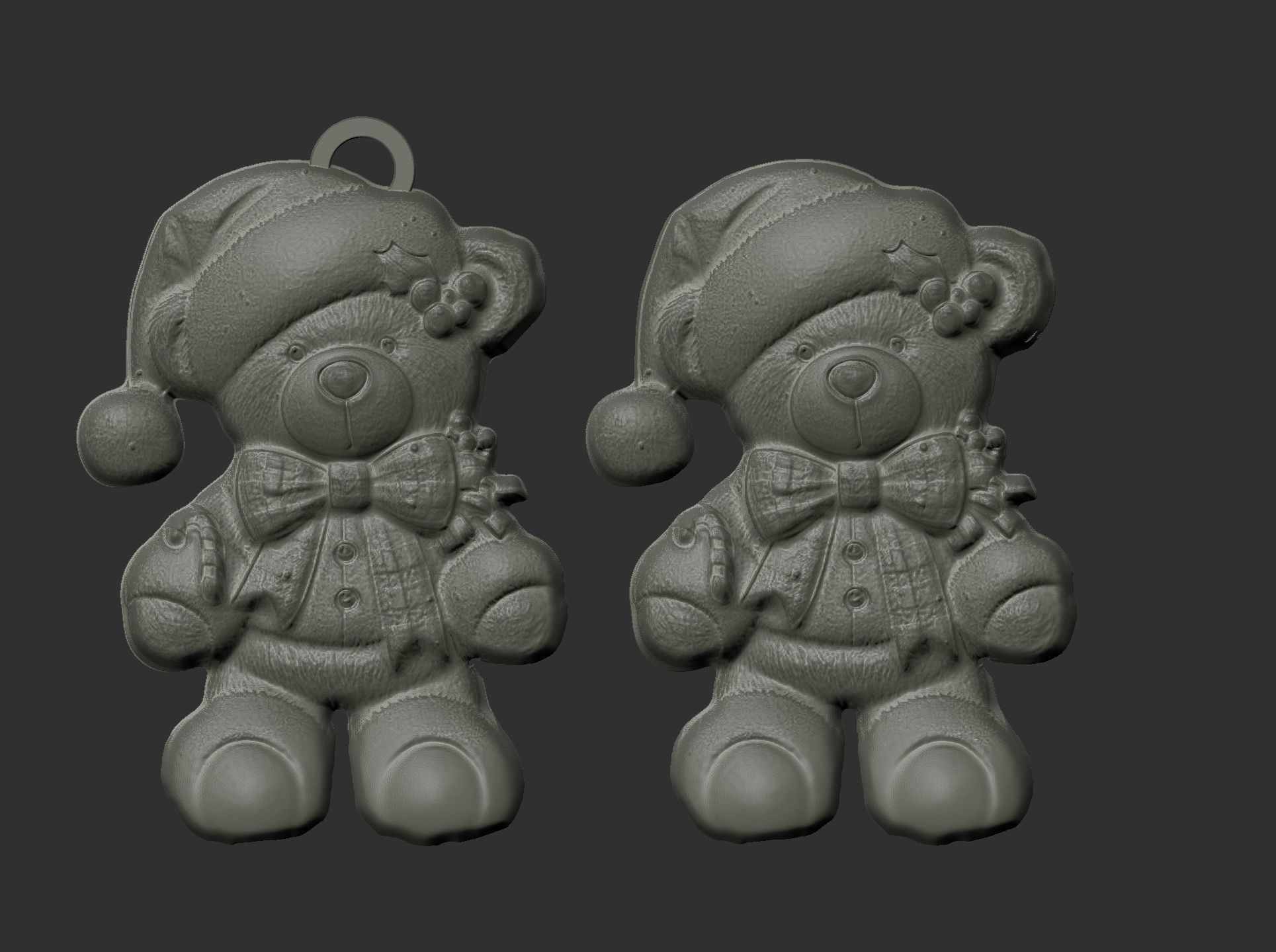 christmas tree teddy decor  3D print model_6