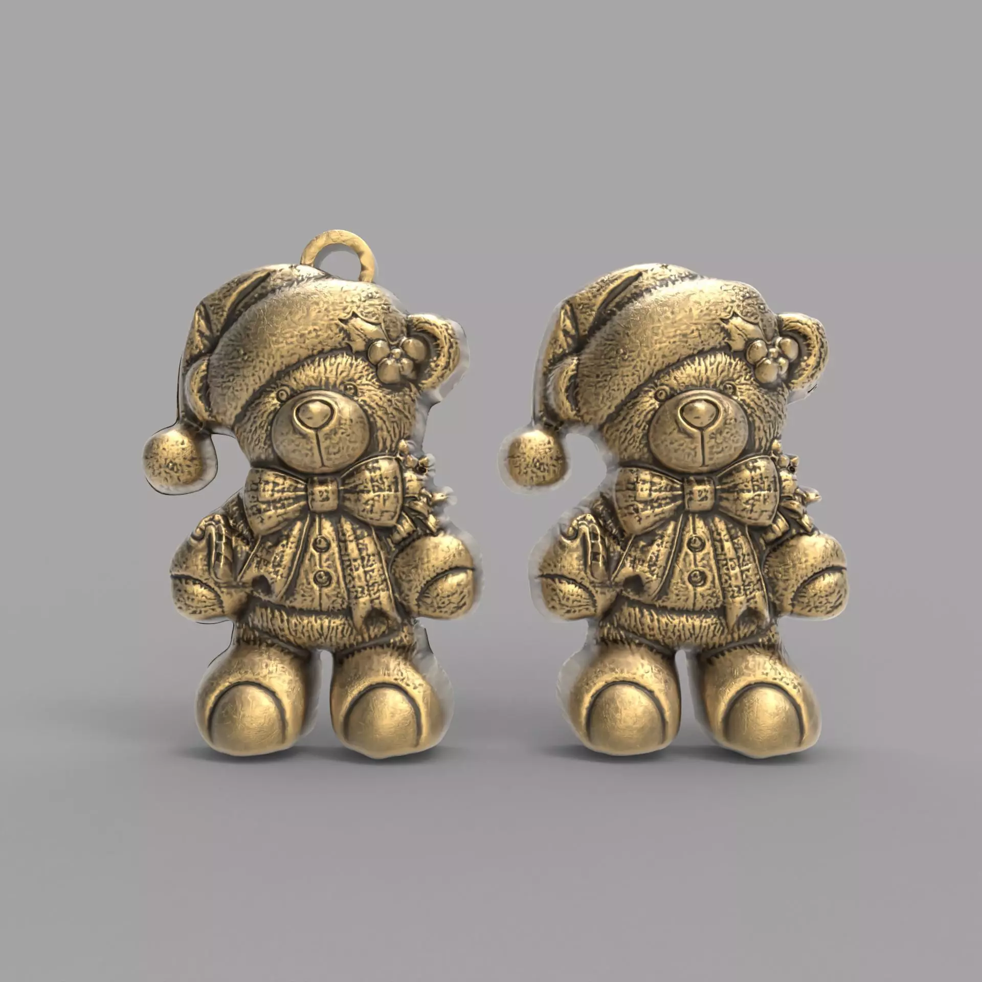 christmas tree teddy decor  3D print model_0