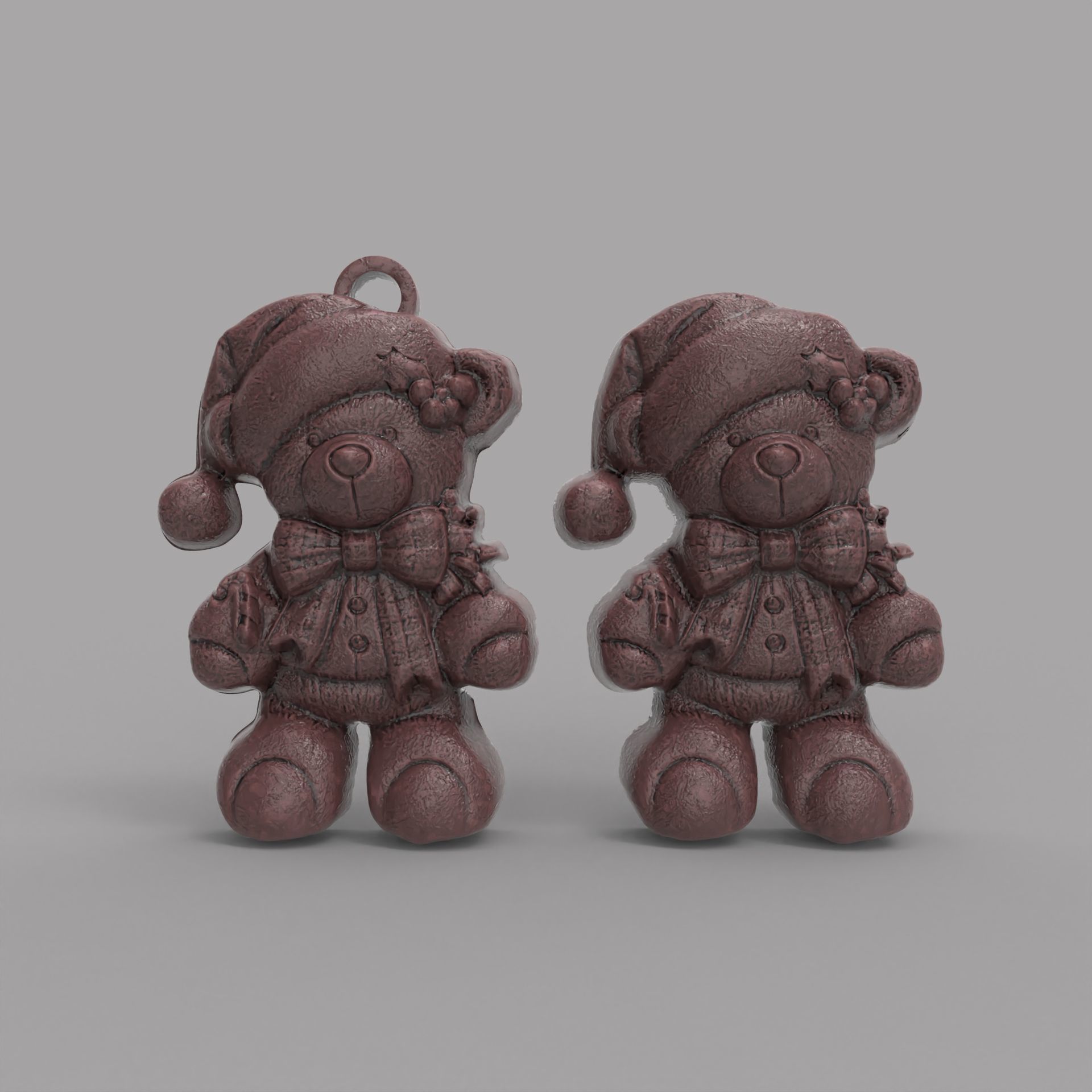 christmas tree teddy decor  3D print model_1