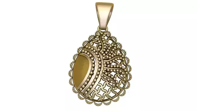 DECENT GOLD PENDANT 3D PRINTABLE MODEL