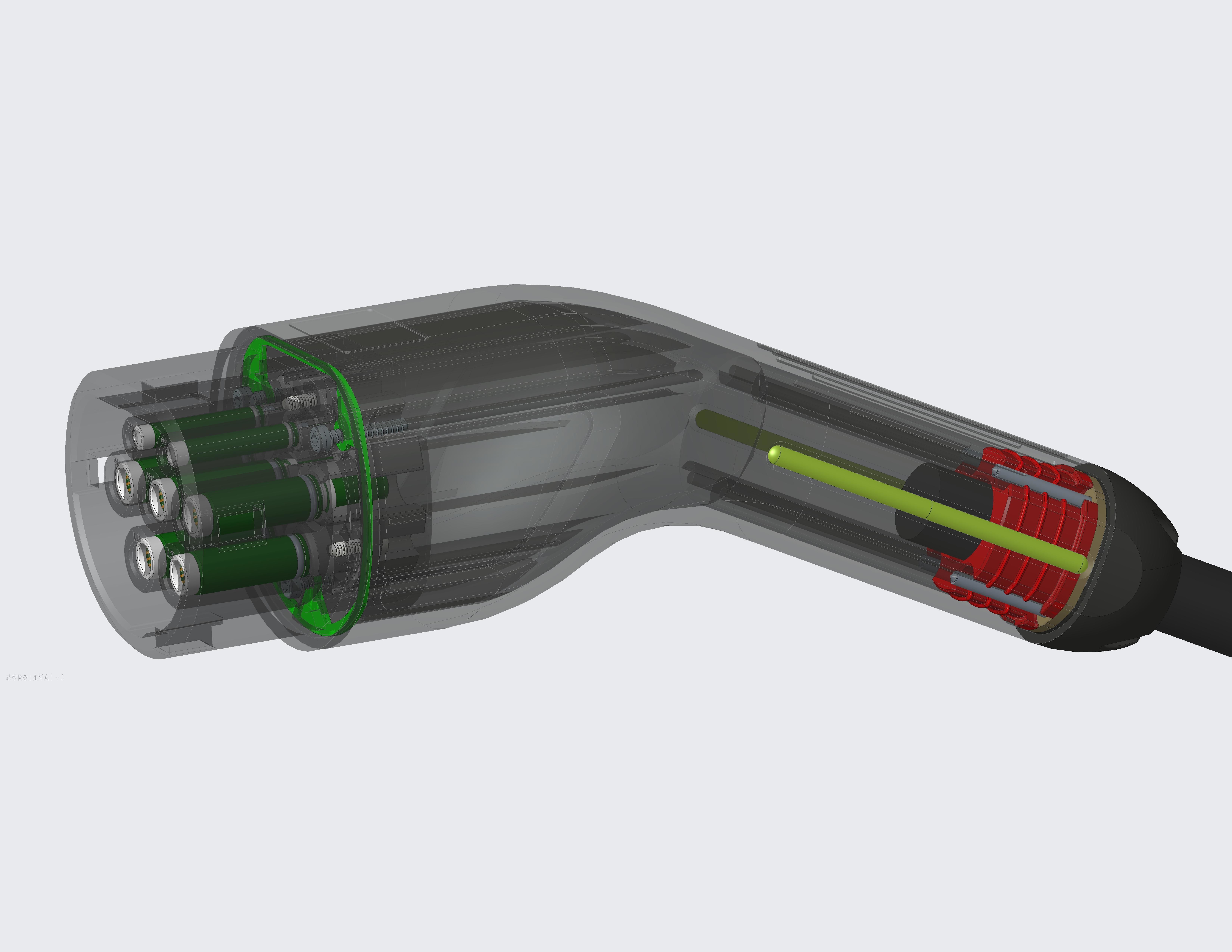 EV chargeing plug type 2 3D print model_1