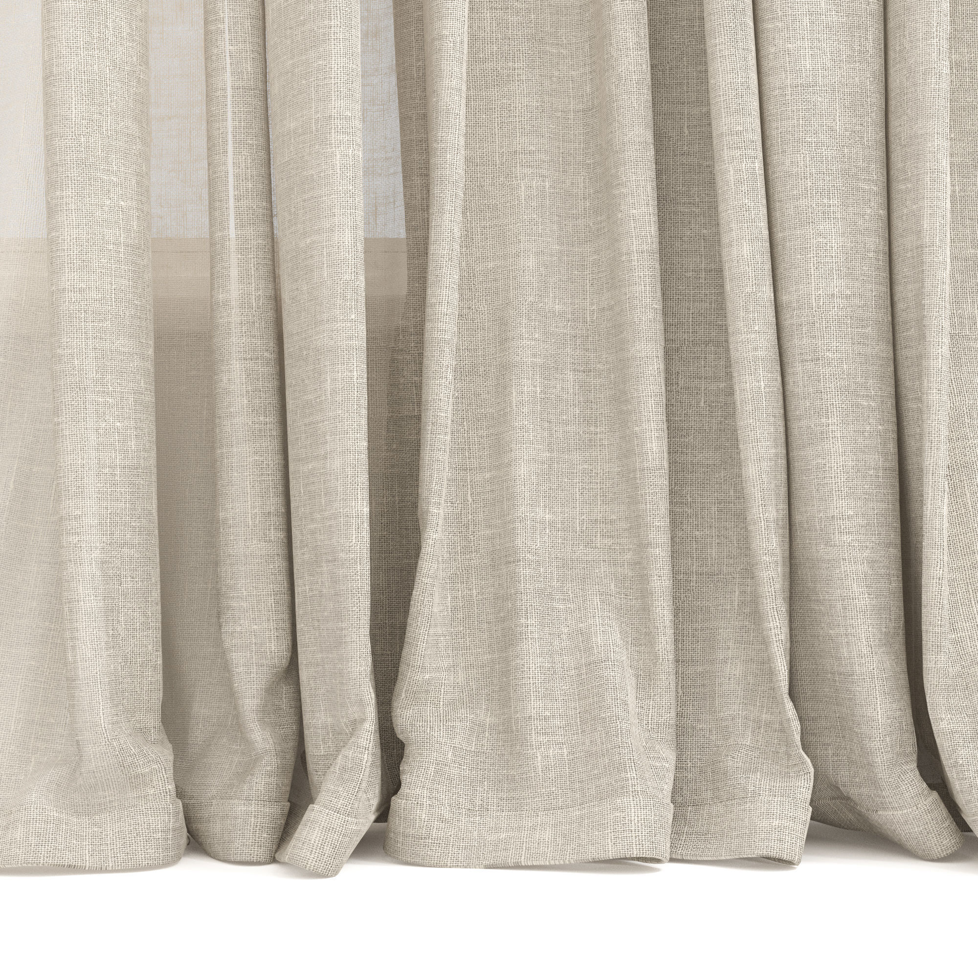 Curtains 49 Linen 3D model_3