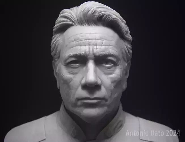 Edward James Olmos as William Adama Bust Printable 3D Model 3D print model