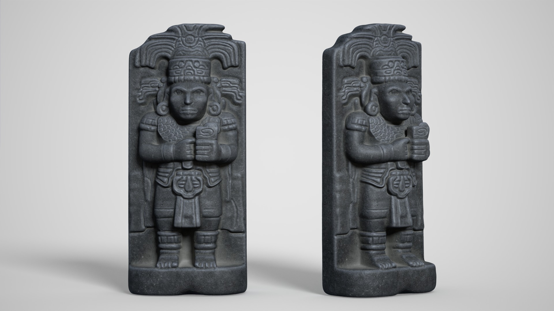 8 Mayan Statues - 241212 Low-poly 3D model_4