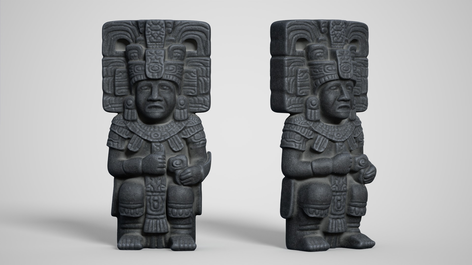 8 Mayan Statues - 241212 Low-poly 3D model_6