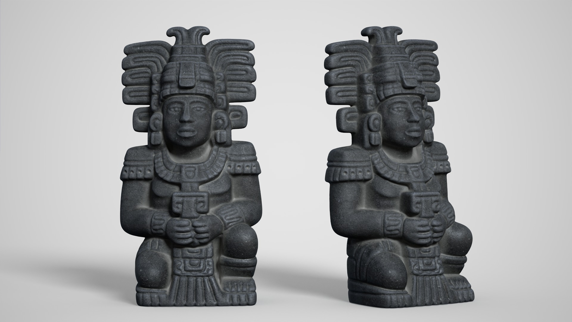 8 Mayan Statues - 241212 Low-poly 3D model_5
