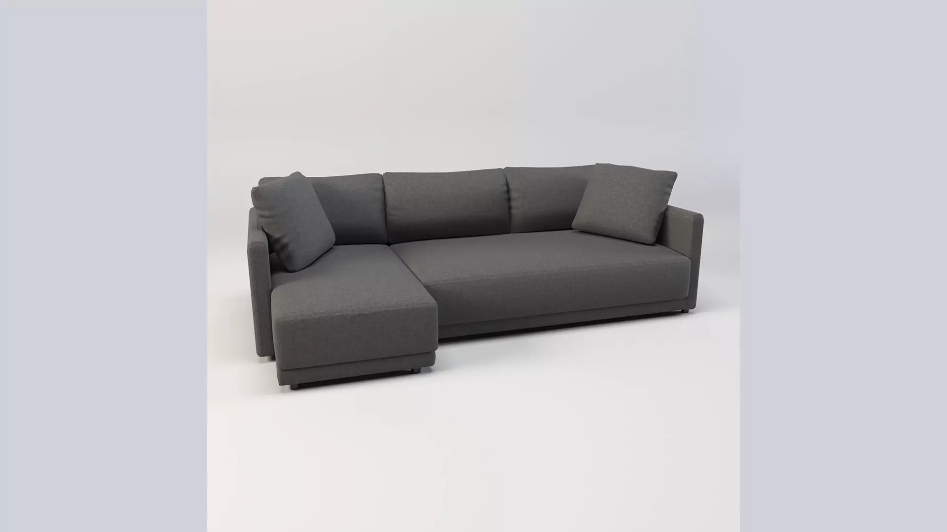 Gather arm wide chaise sectional sofa Free low-poly 3D model