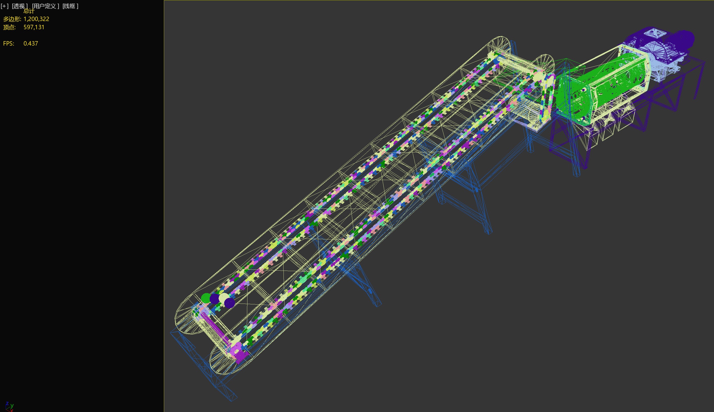 Fruit sorting machine 3D model_2