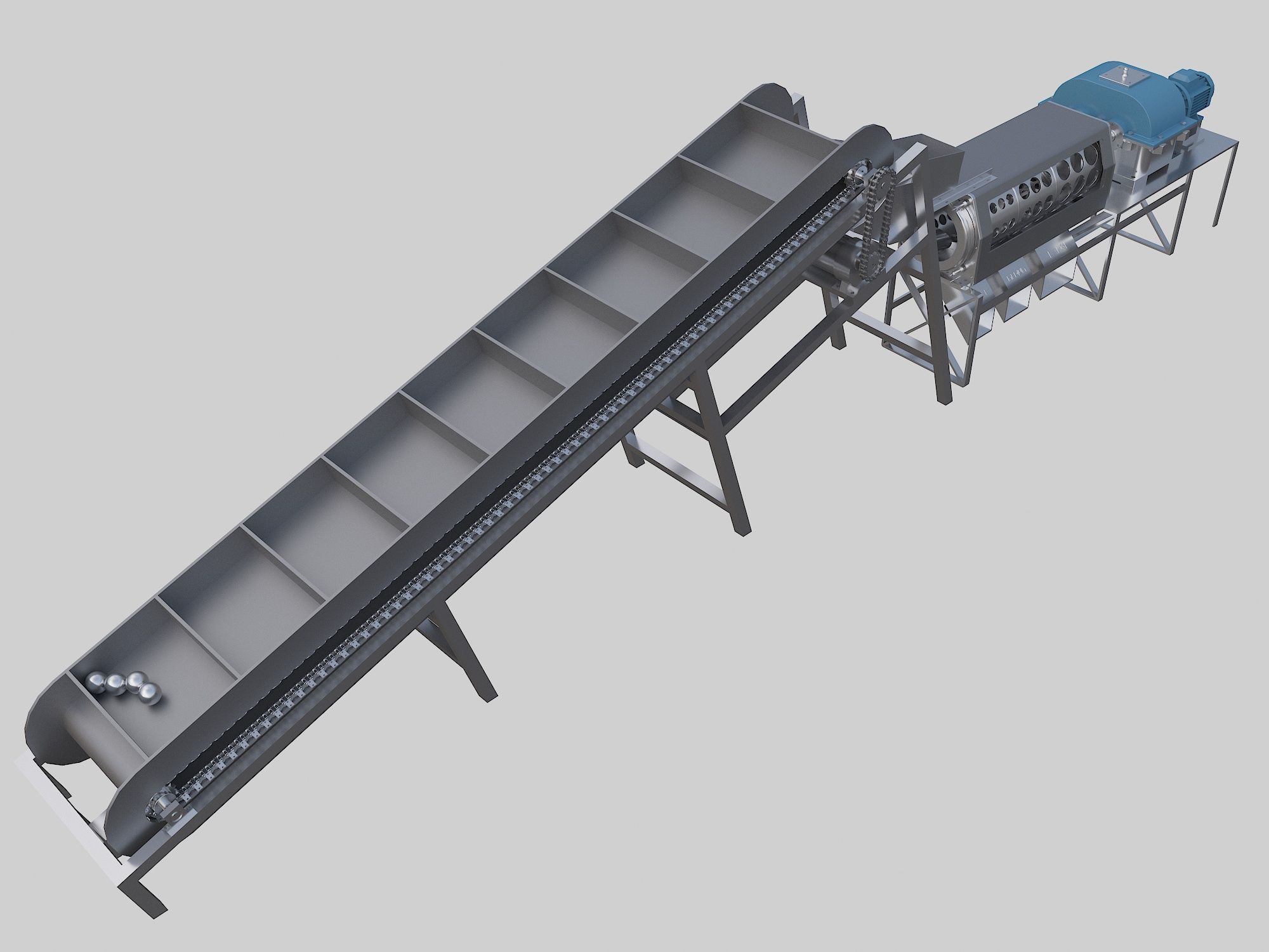 Fruit sorting machine 3D model_1