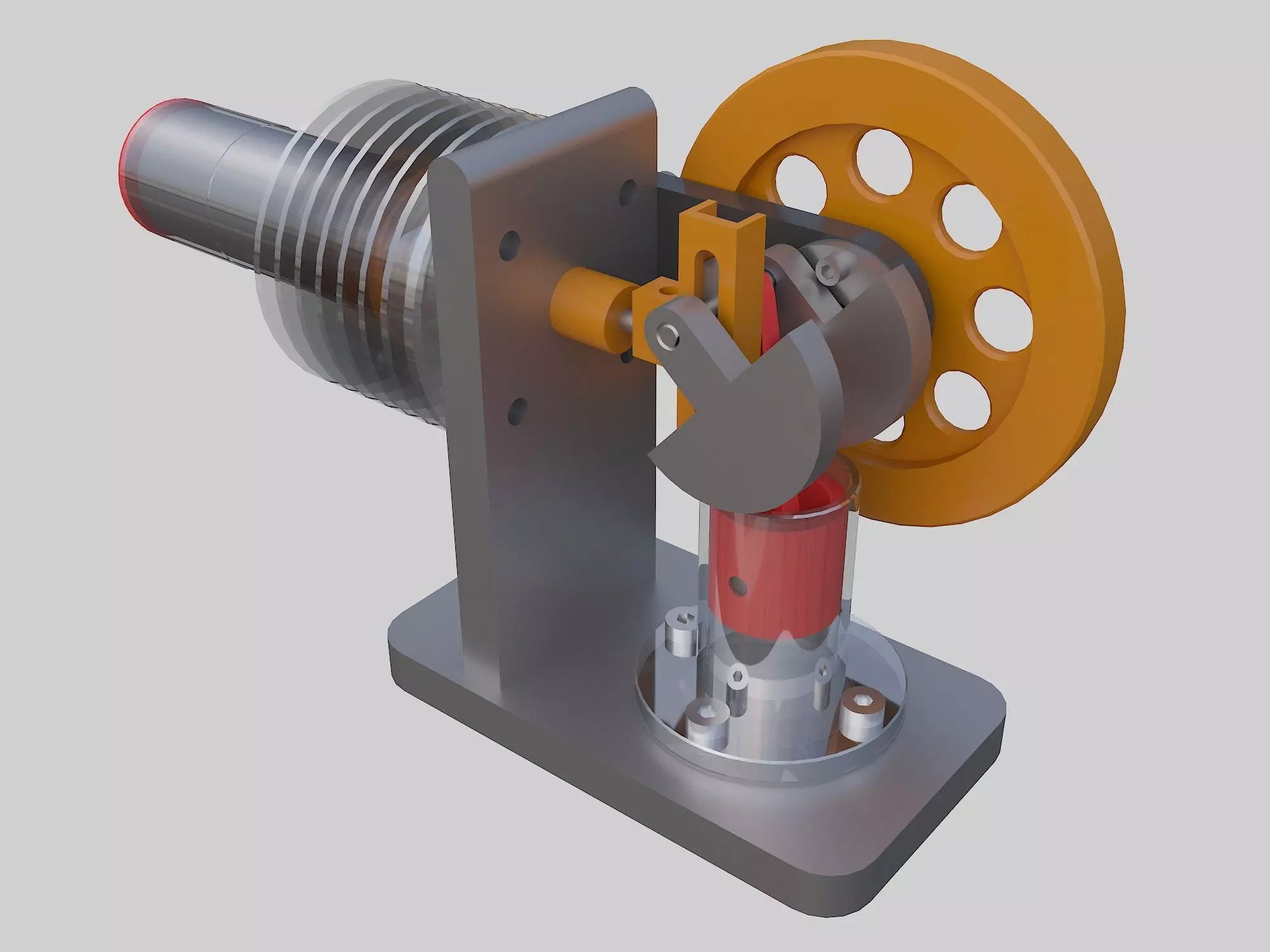 Stirling engine 3D model_0